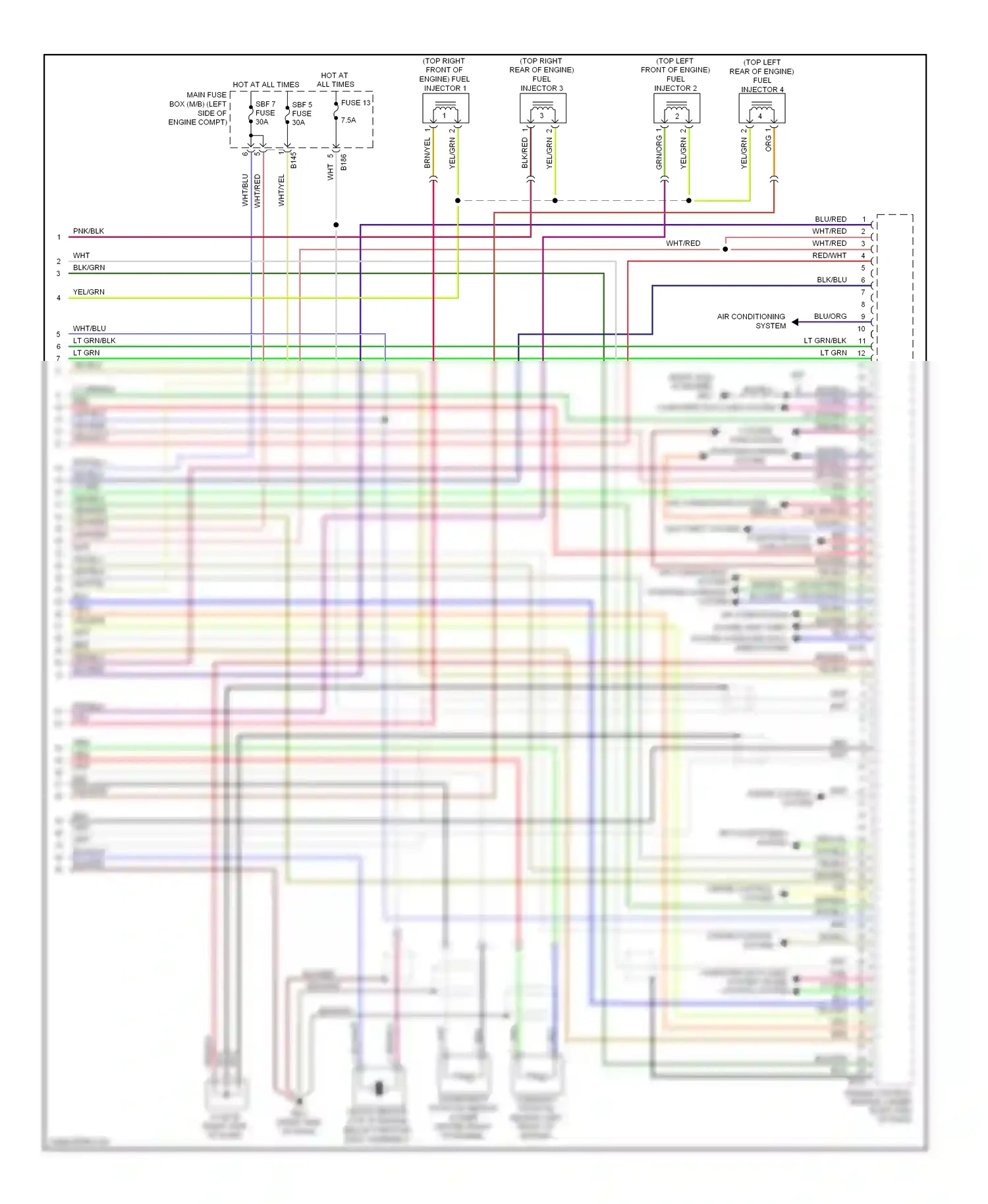 Wiring diagram wht/yel for Subaru Forester SH (2007-2011) (4 of 6)