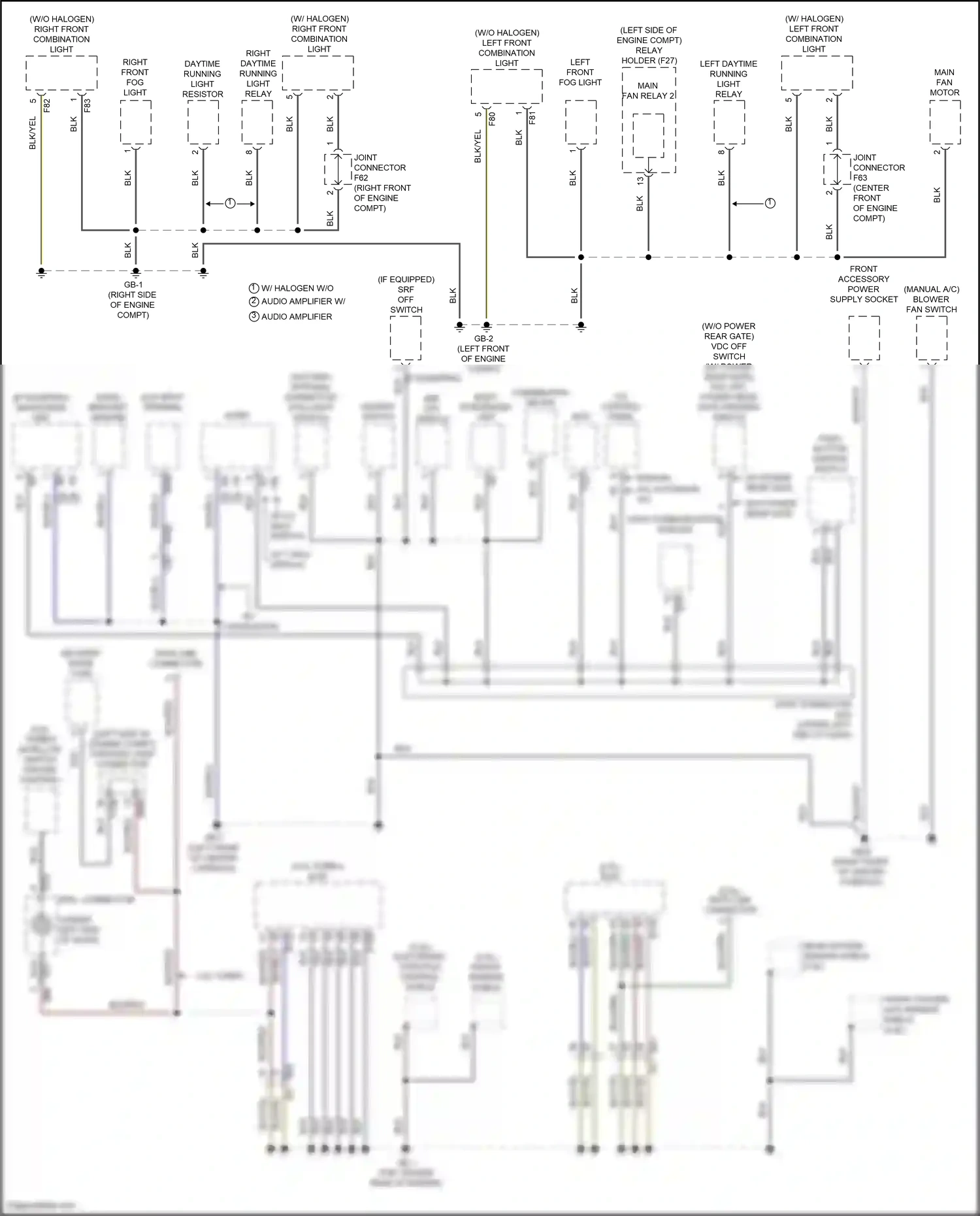 Wiring diagram audio bracket ground for Subaru Forester SJ facelift 2 (2016-2018) (1 of 9)