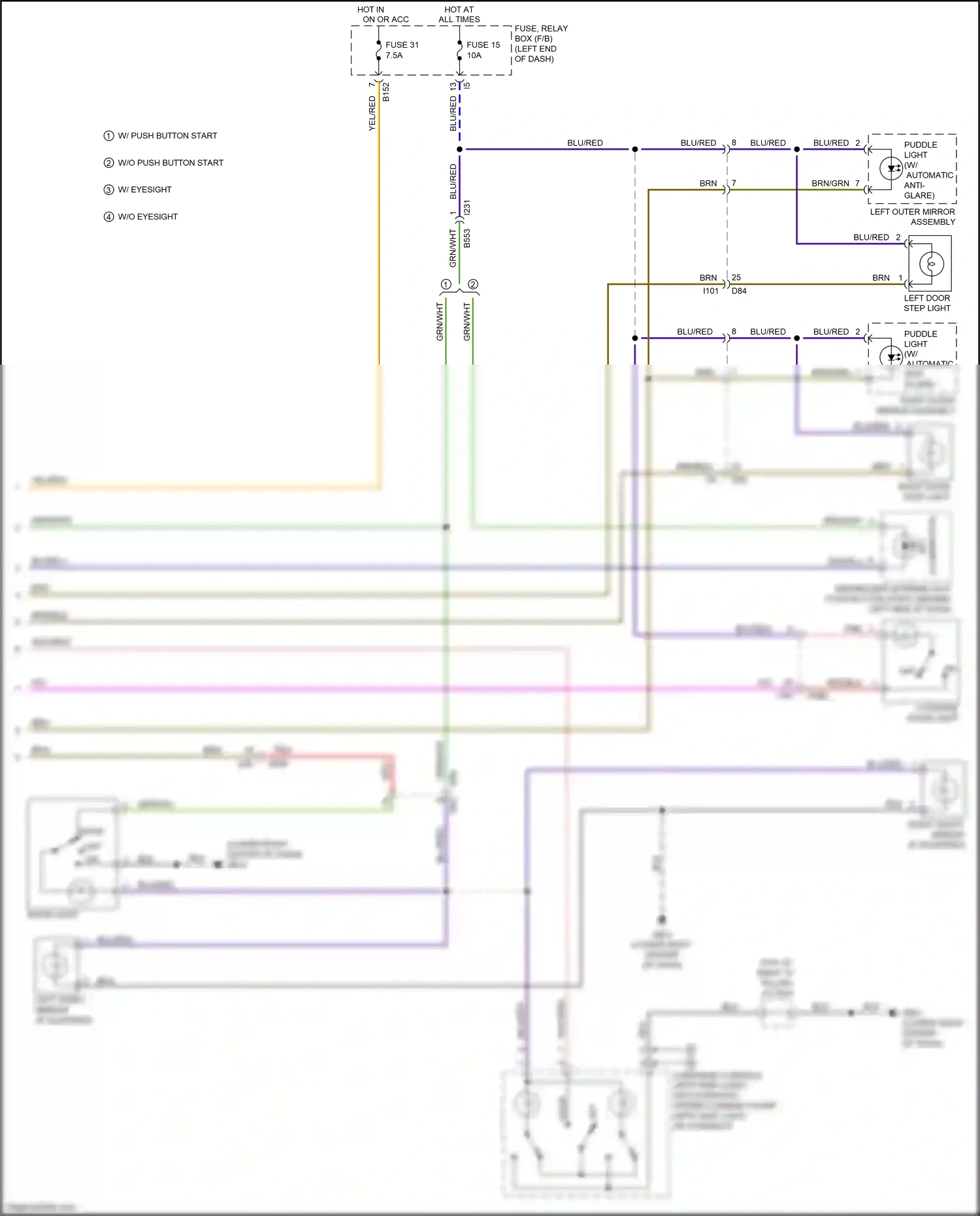Wiring diagram blk for Subaru Forester SJ facelift 2 (2016-2018) (82 of 116)