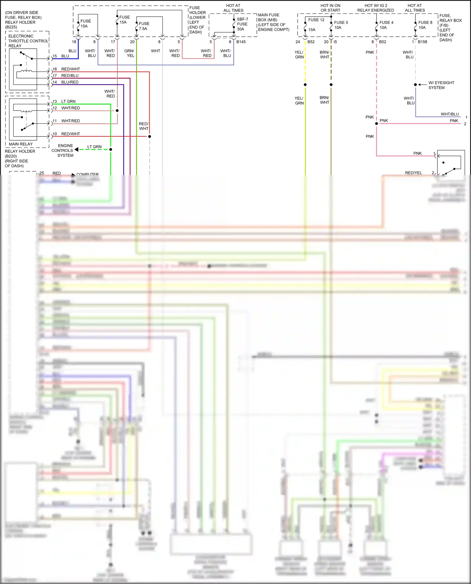 Wiring diagram blk/blu for Subaru Forester SJ facelift 2 (2016-2018) (41 of 50)