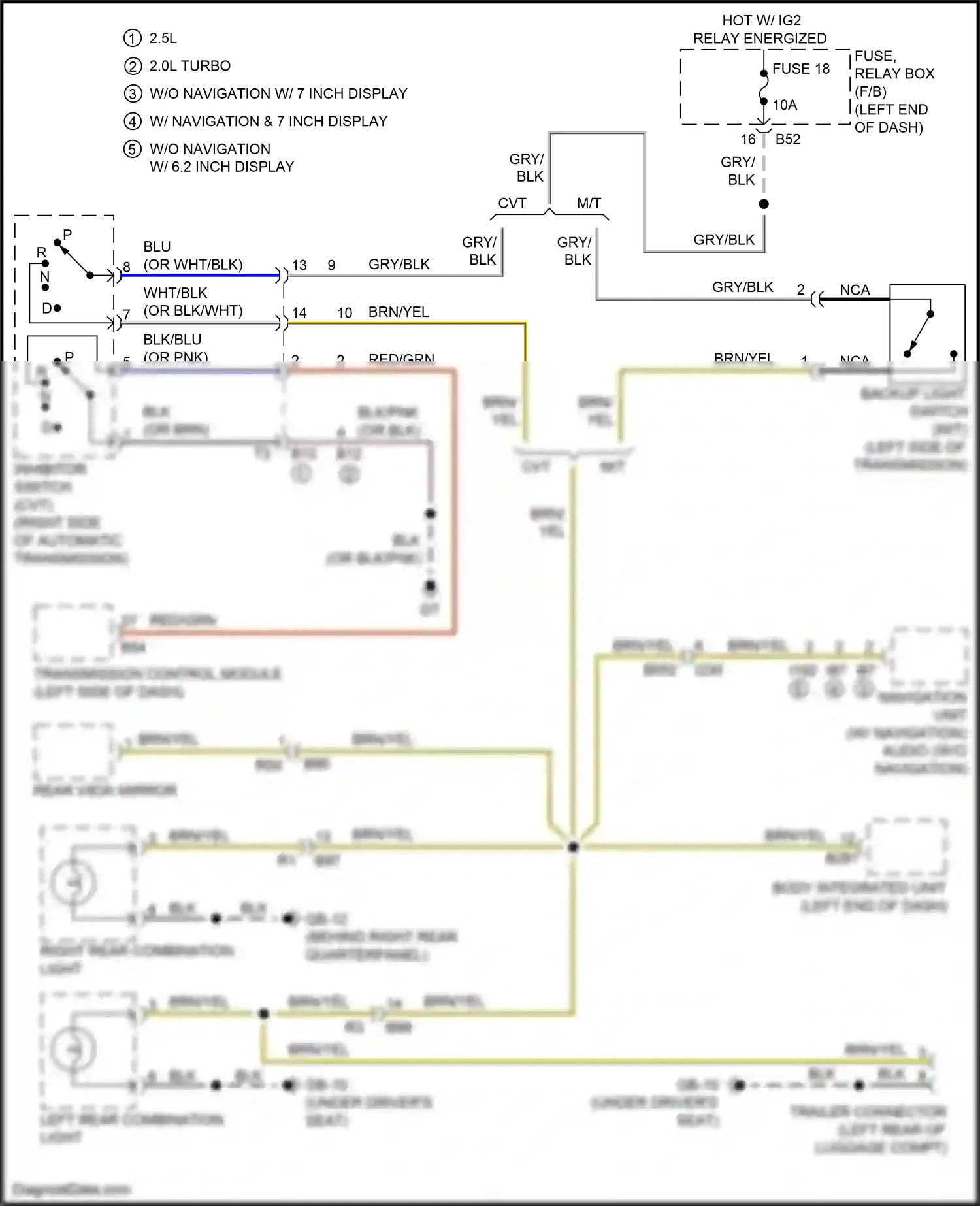 Wiring diagram blk/blu for Subaru Forester SJ facelift 2 (2016-2018) (3 of 50)