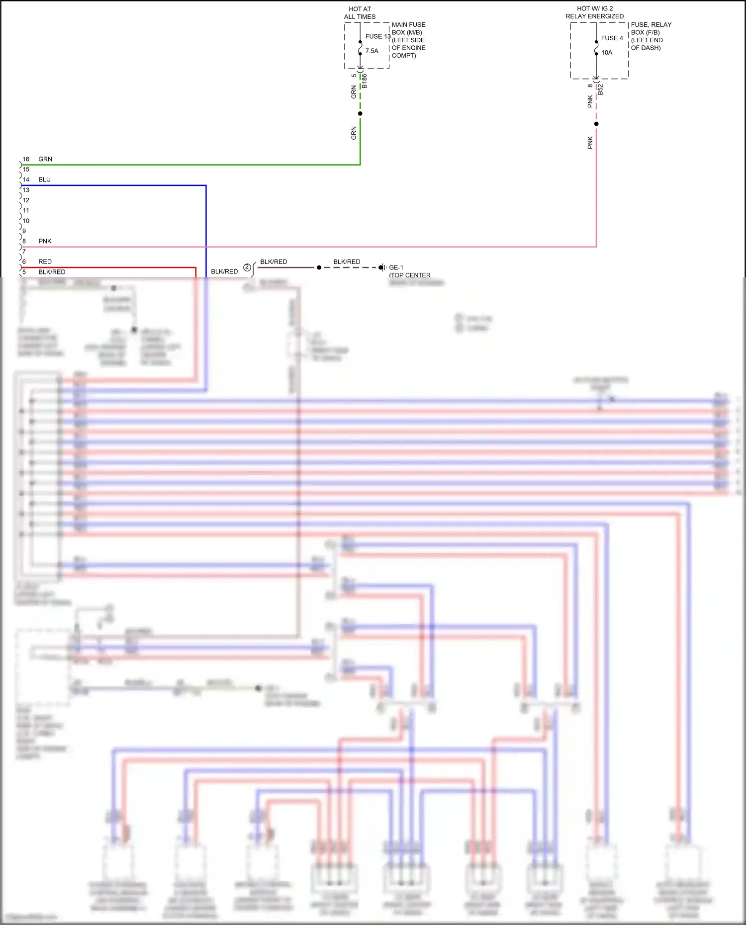 Wiring diagram blk/blu for Subaru Forester SJ facelift 2 (2016-2018) (32 of 50)