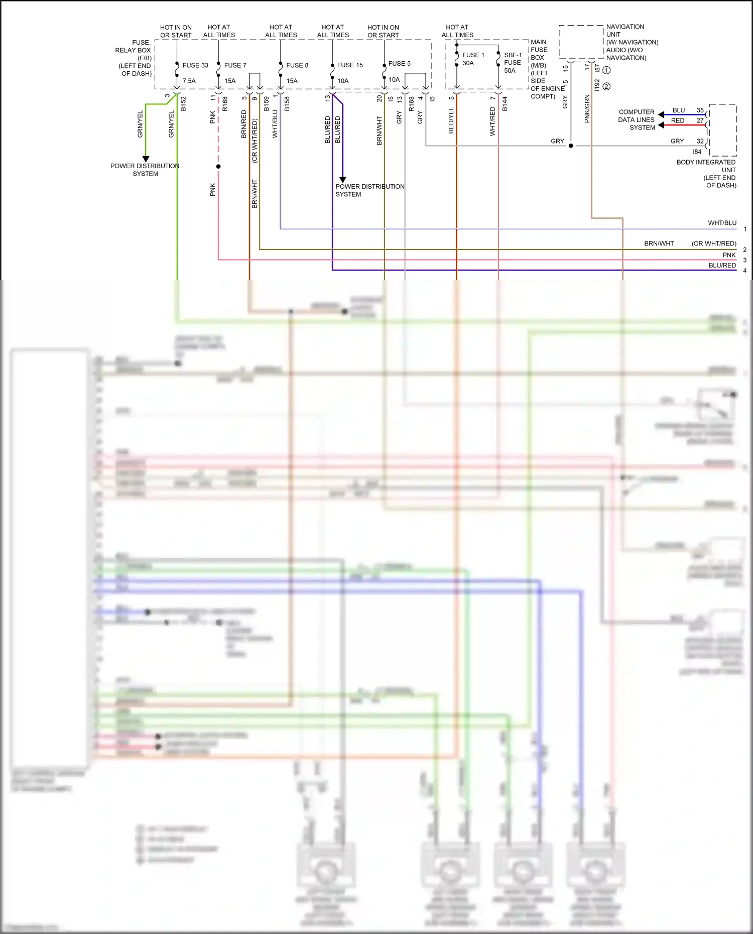 Wiring diagram blu for Subaru Forester SJ facelift 2 (2016-2018) (71 of 109)