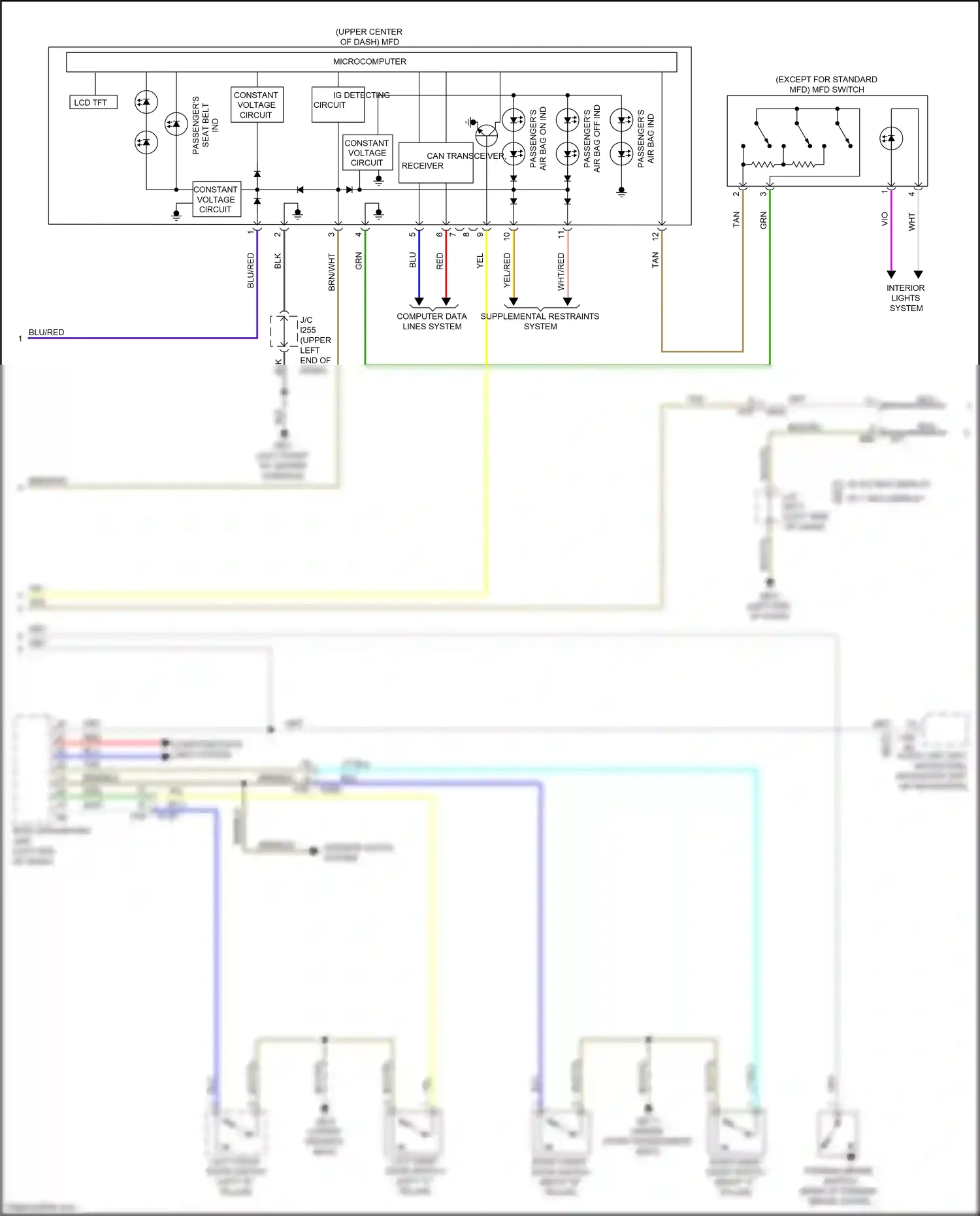 Wiring diagram blu/red for Subaru Forester SJ facelift 2 (2016-2018) (13 of 50)