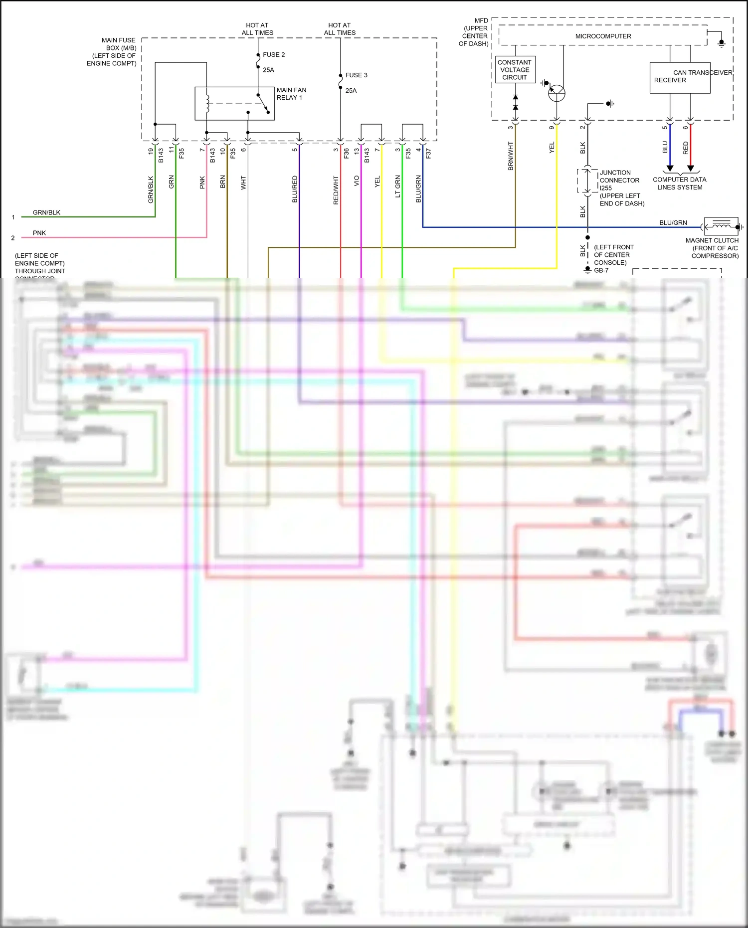 Subaru Forester SJ facelift 2 (2016-2018) combination meter wiring diagram  (8 of 35)