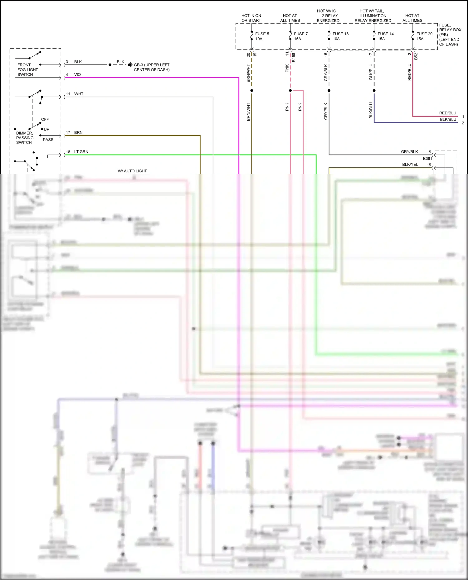 Subaru Forester SJ facelift 2 (2016-2018) combination switch wiring diagram  (4 of 6)