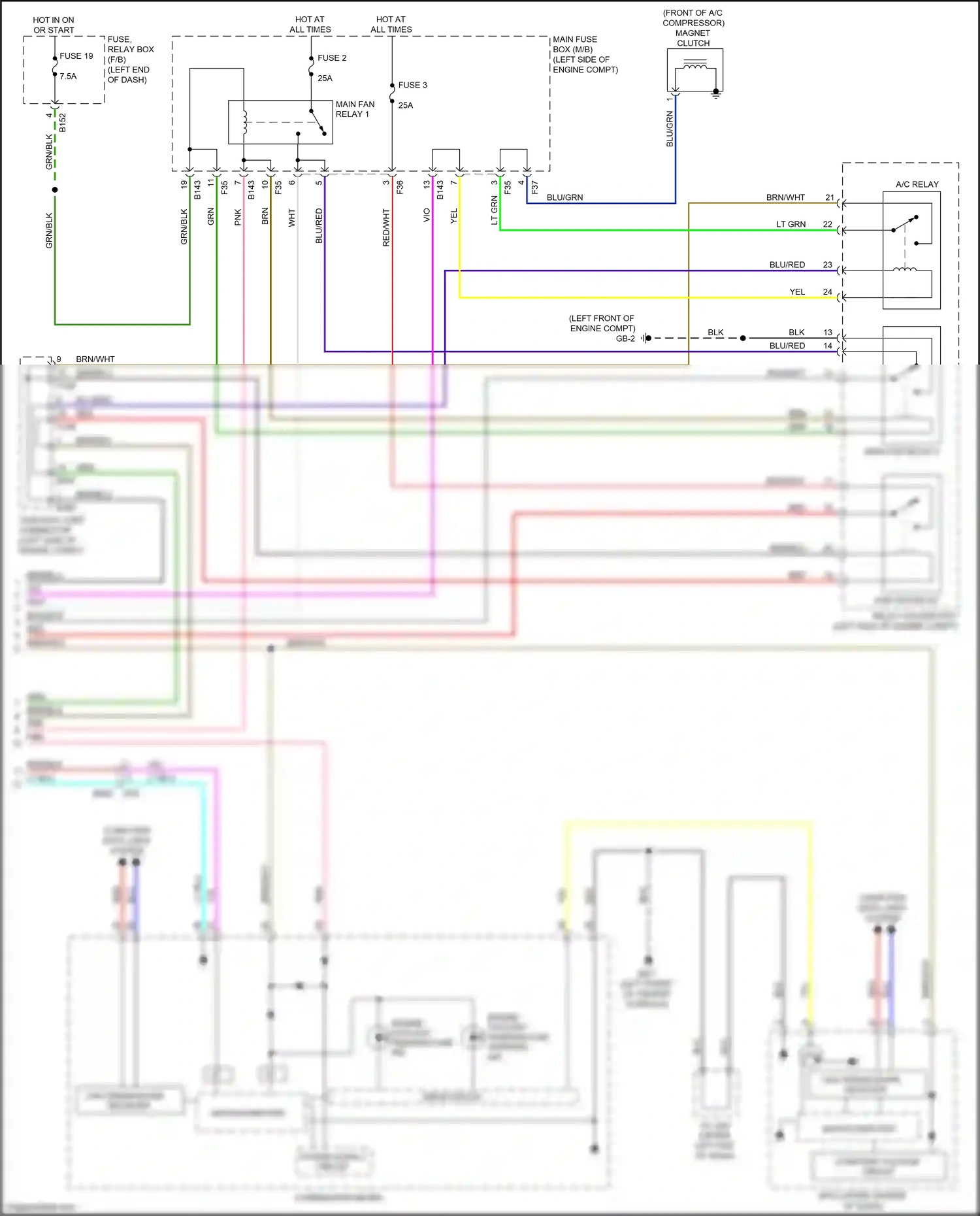 Subaru Forester SJ facelift 2 (2016-2018) engine coolant temperature warning ind wiring diagram  (1 of 2)