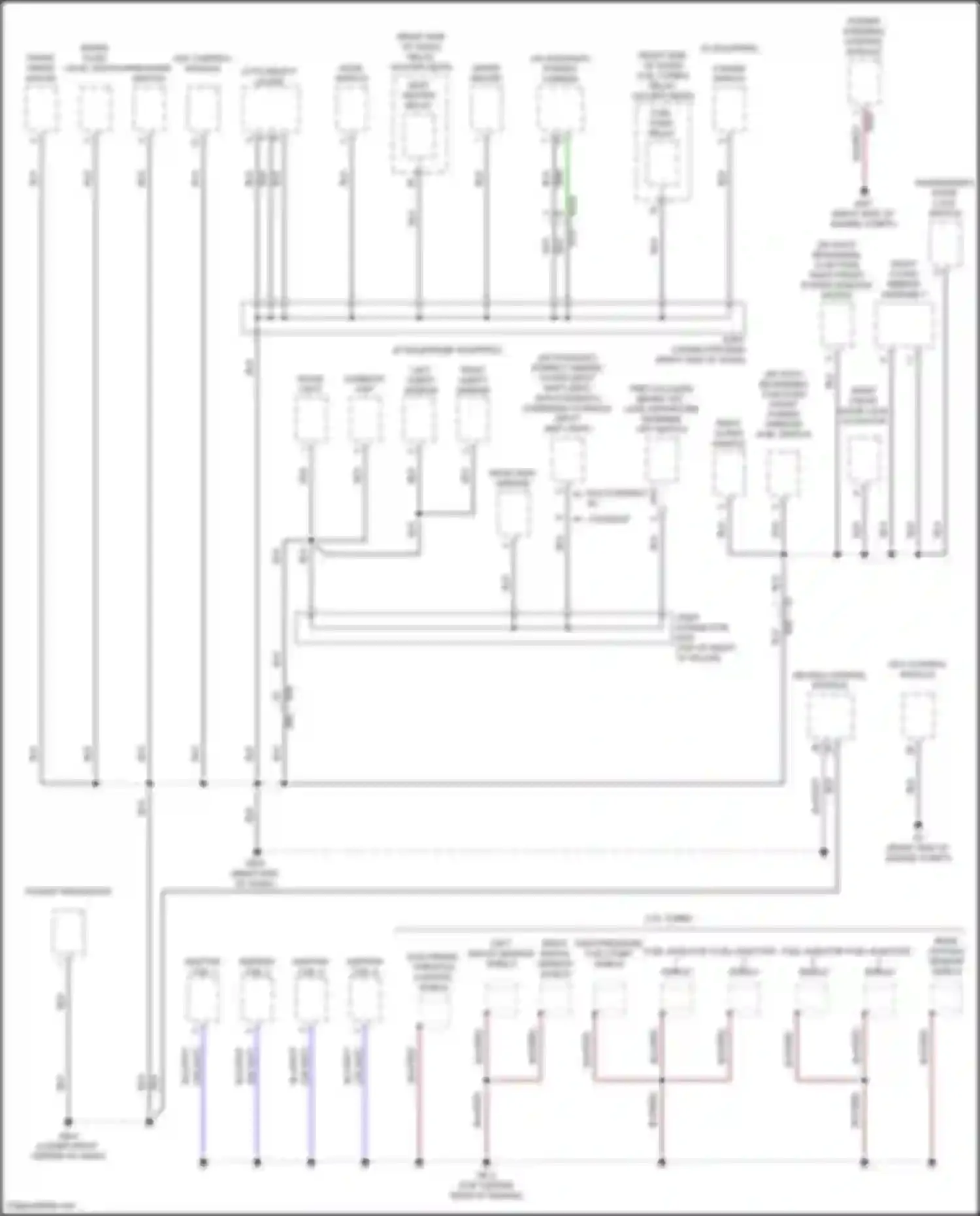 Wiring diagram front power window sub switch for Subaru Forester SJ facelift 2 (2016-2018) (1 of 3)