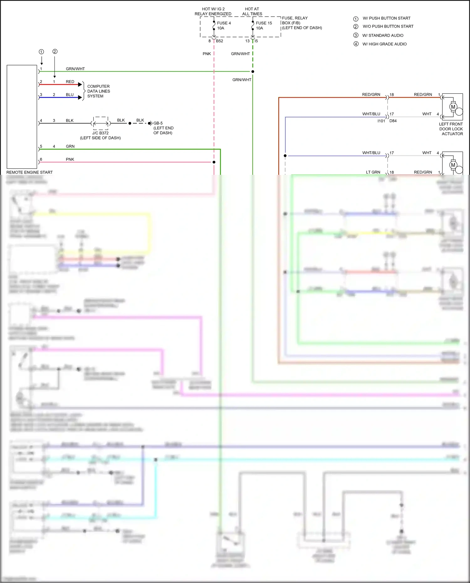 Wiring diagram fuse 4 for Subaru Forester SJ facelift 2 (2016-2018) (8 of 21)