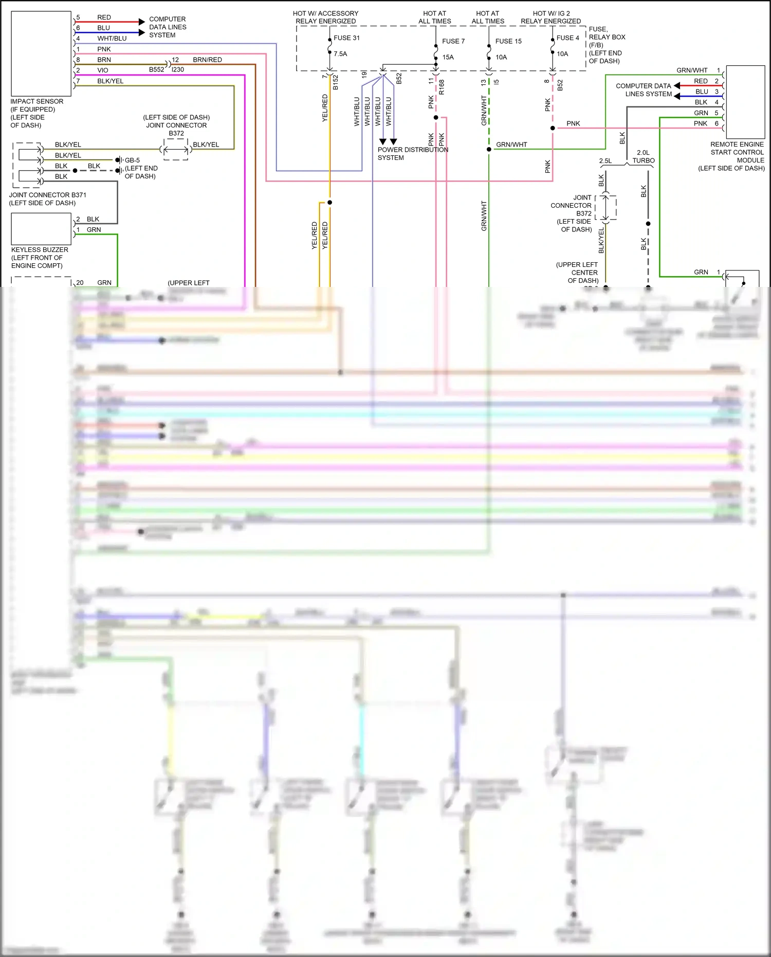 Wiring diagram fuse 4 for Subaru Forester SJ facelift 2 (2016-2018) (3 of 21)