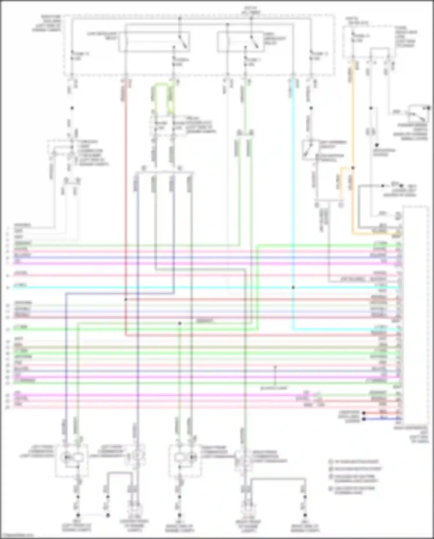 Wiring diagram halogen w/ daytime running light except halogen w/ daytime running light for Subaru Forester SJ facelift 2 (2016-2018) (2 of 2)