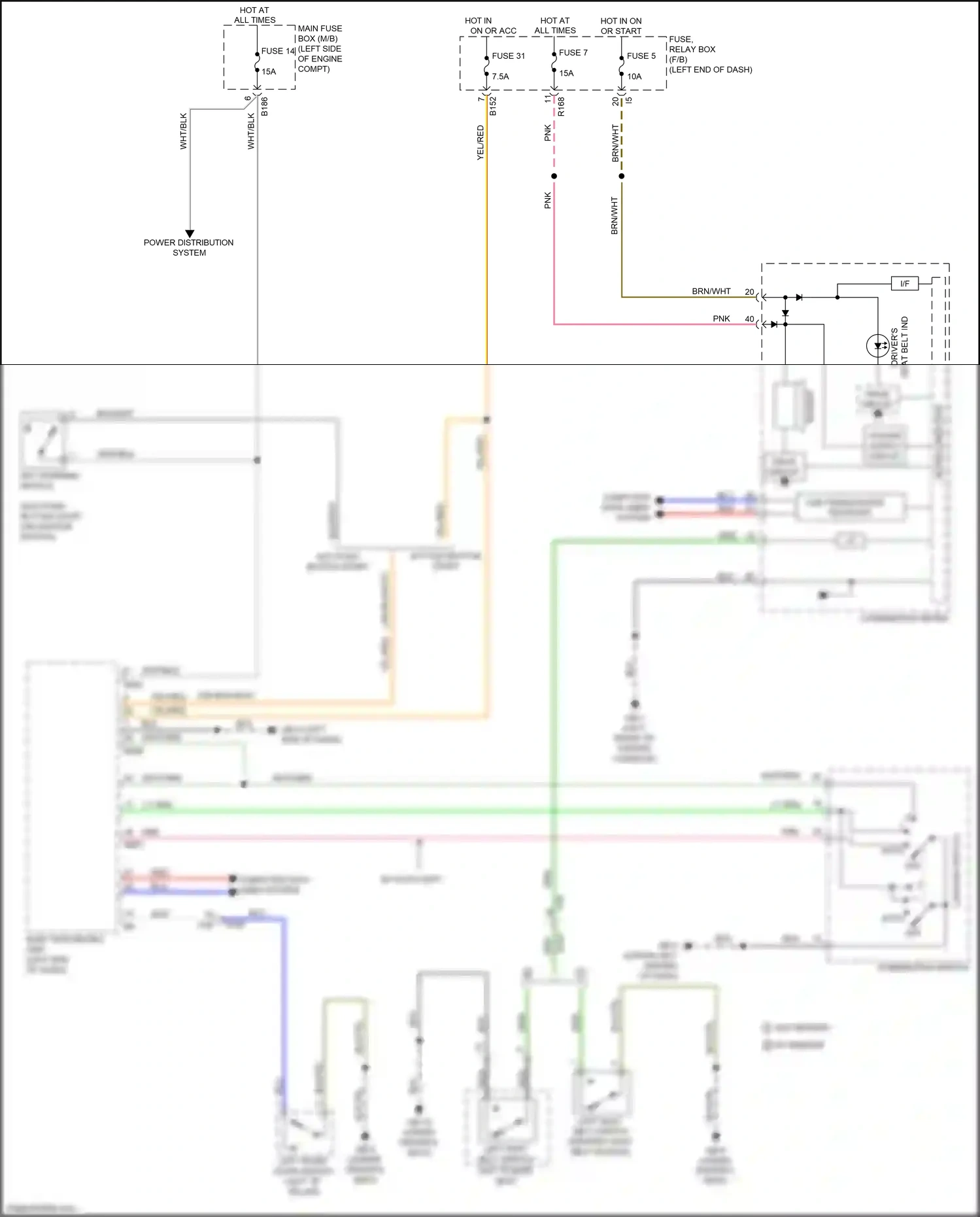 Wiring diagram left front door switch for Subaru Forester SJ facelift 2 (2016-2018) (1 of 8)