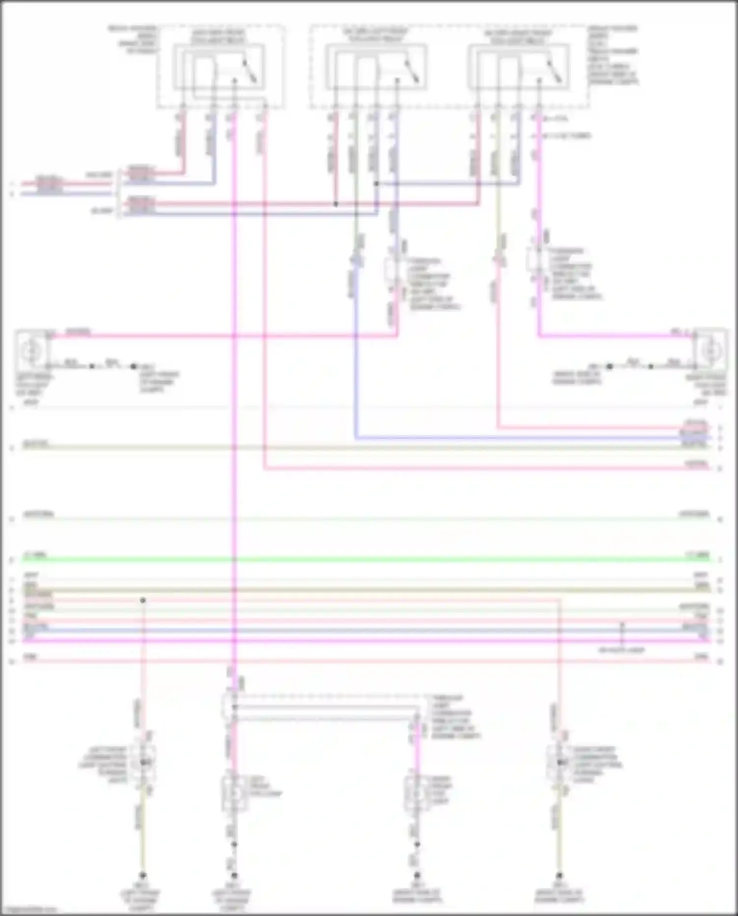 Wiring diagram left front fog light for Subaru Forester SJ facelift 2 (2016-2018) (2 of 2)