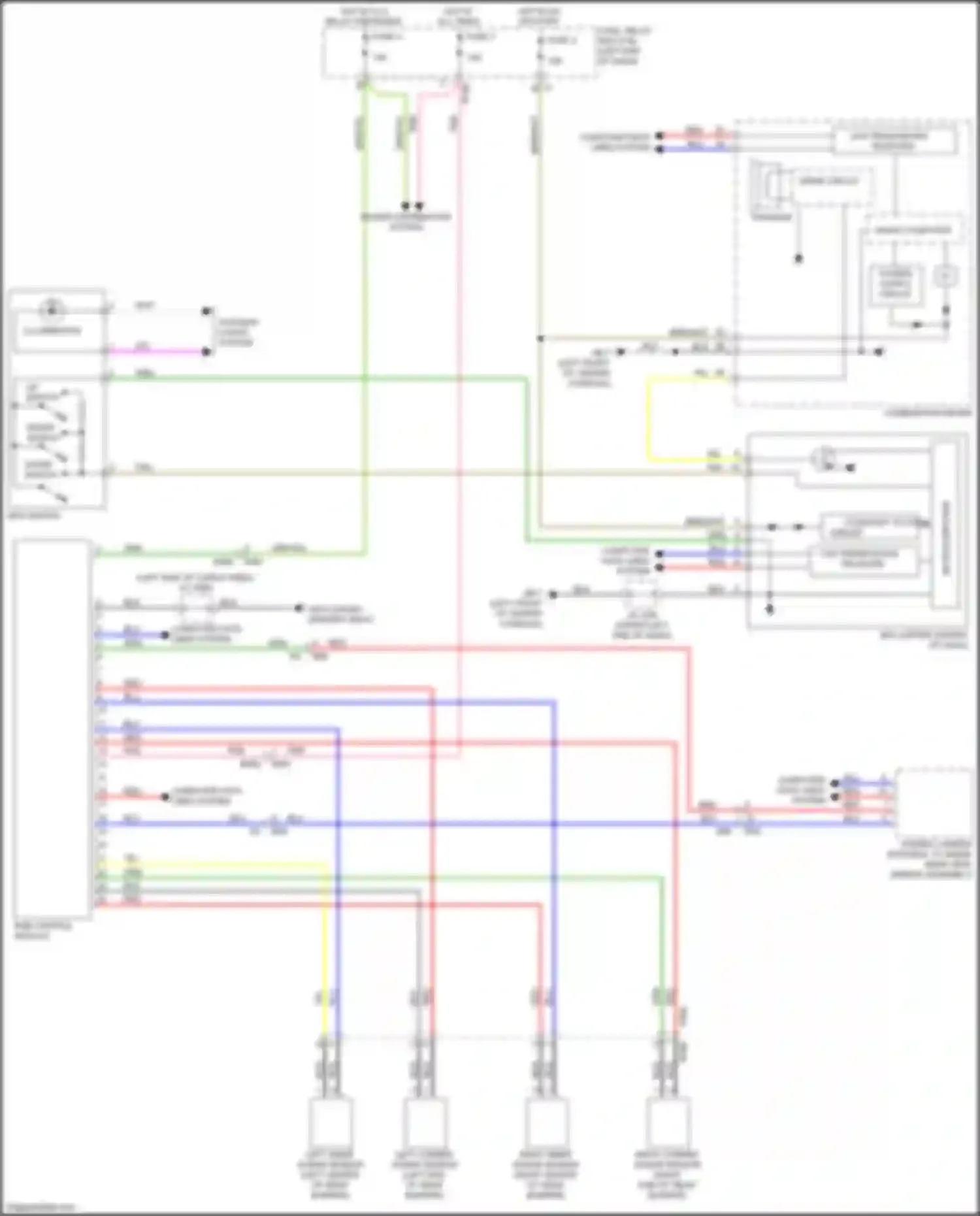 Wiring diagram left inner sonar sensor for Subaru Forester SJ facelift 2 (2016-2018) (1 of 1)