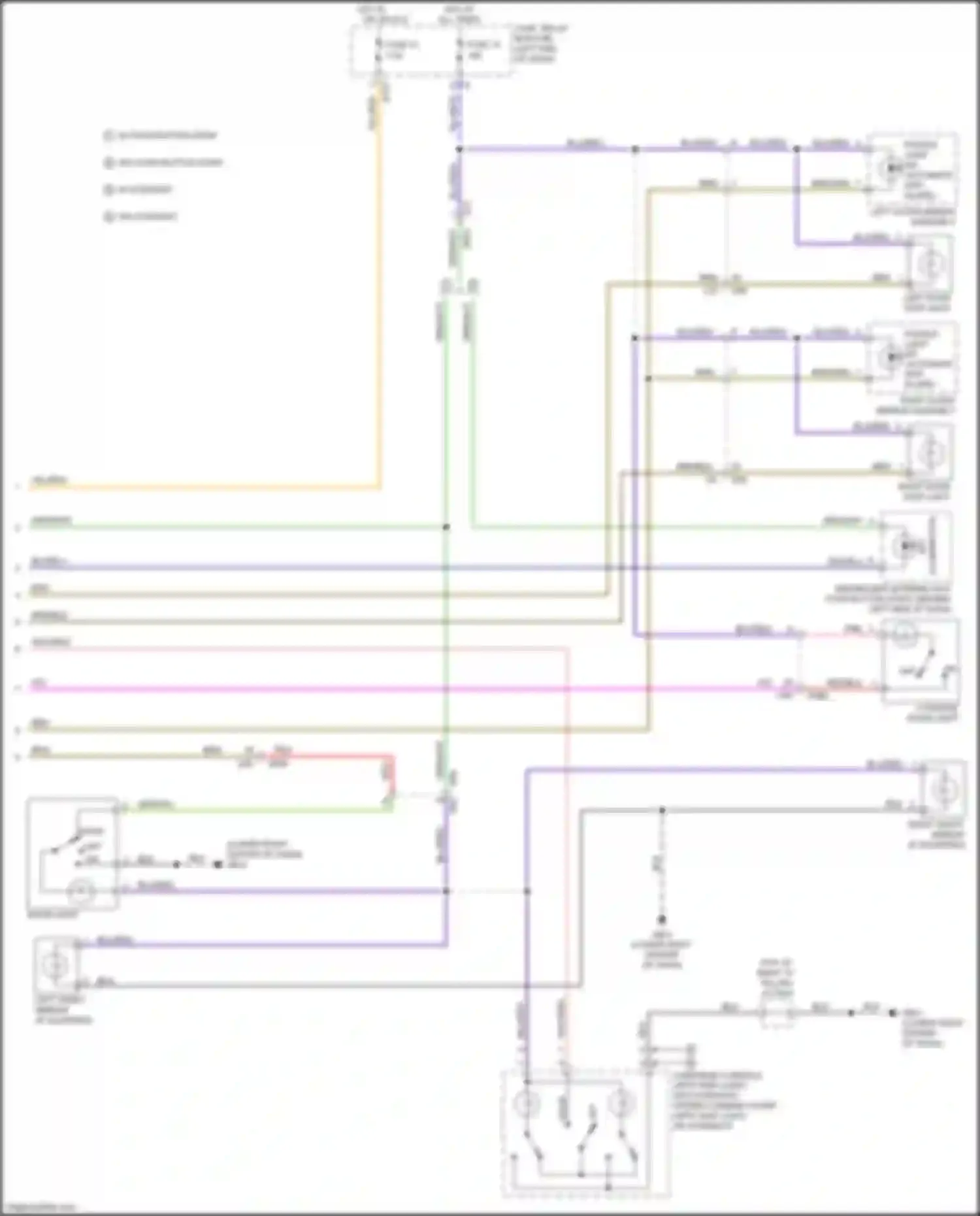 Wiring diagram left outer mirror assembly for Subaru Forester SJ facelift 2 (2016-2018) (2 of 8)