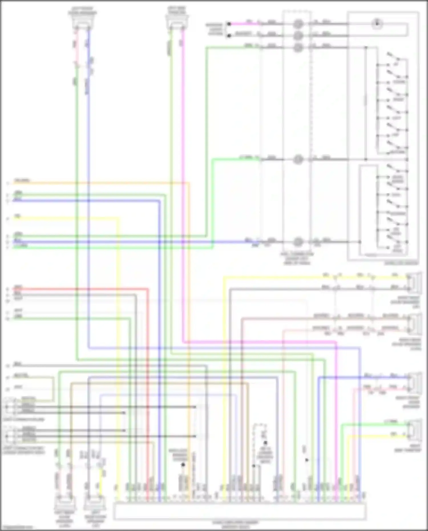 Wiring diagram left side tweeter for Subaru Forester SJ facelift 2 (2016-2018) (2 of 8)