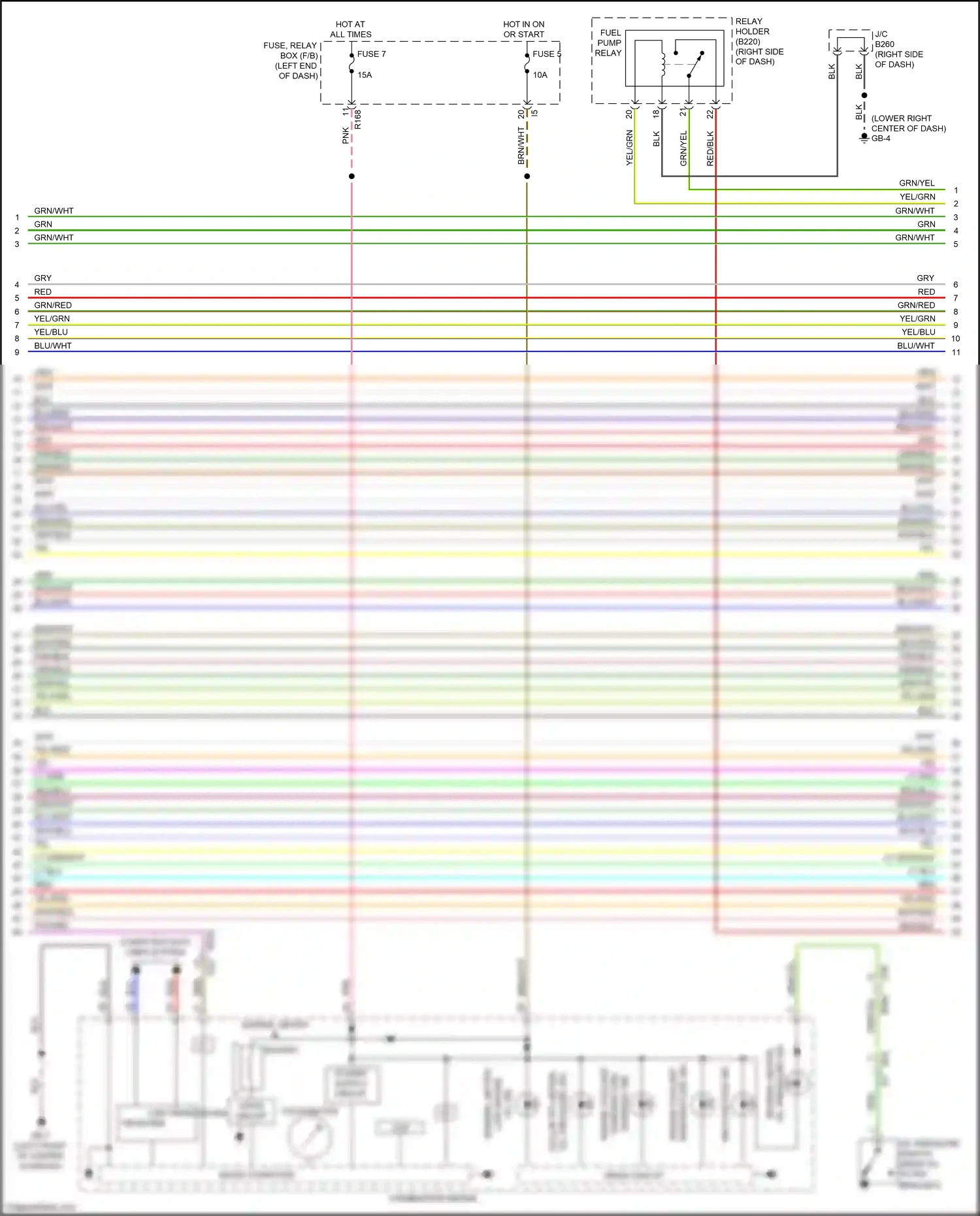 Wiring diagram normal meter for Subaru Forester SJ facelift 2 (2016-2018) (2 of 3)