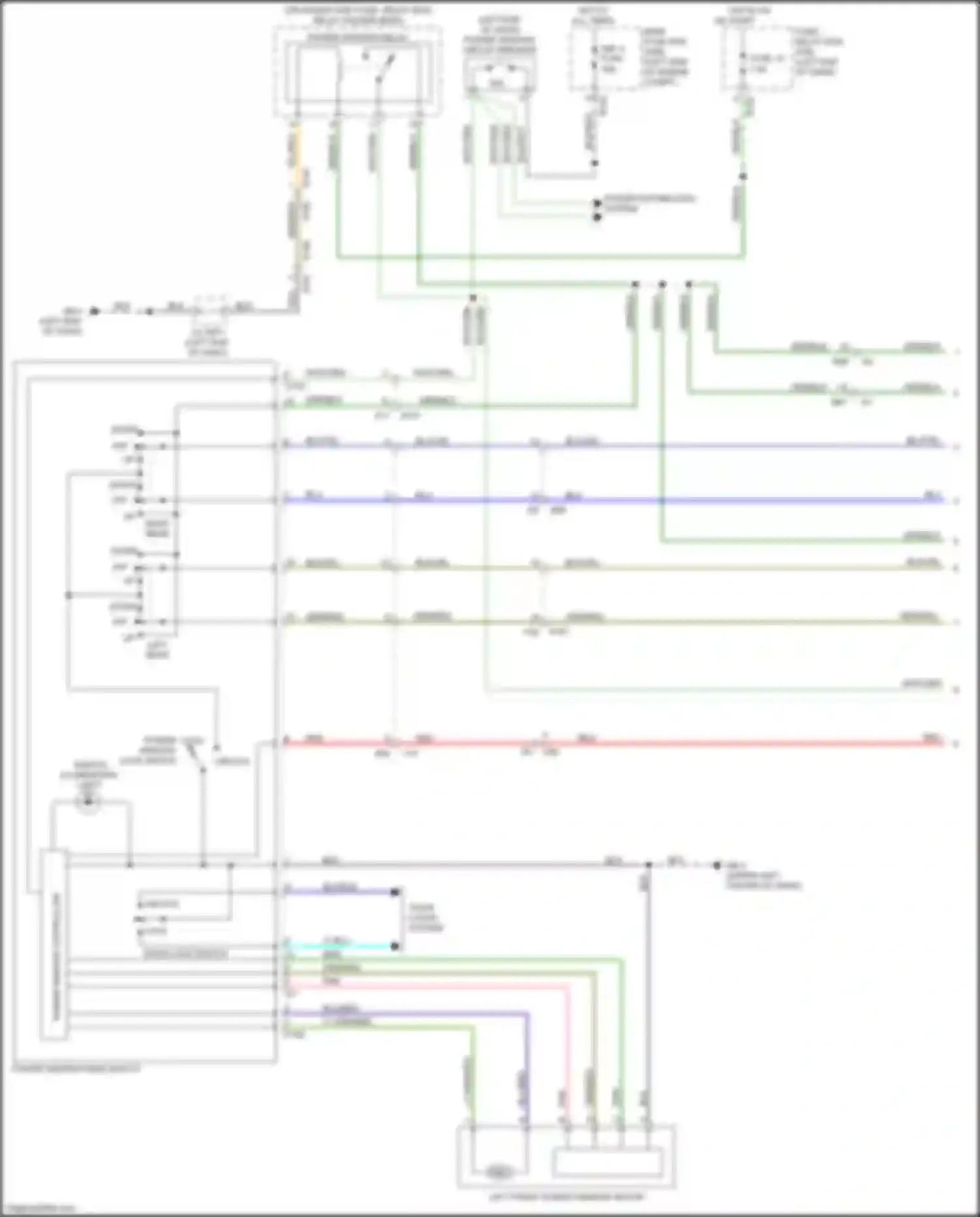 Wiring diagram power window controller for Subaru Forester SJ facelift 2 (2016-2018) (1 of 3)