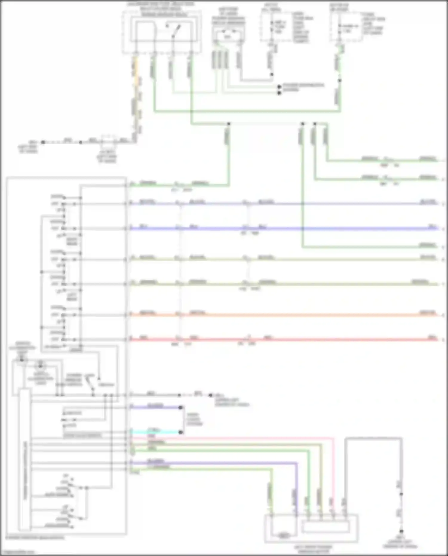 Wiring diagram power window main switch for Subaru Forester SJ facelift 2 (2016-2018) (8 of 9)
