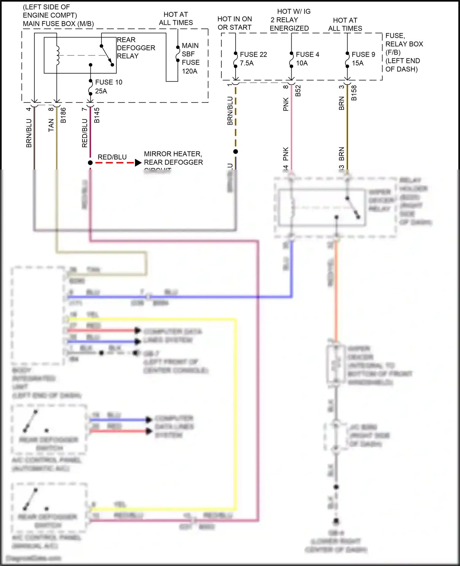 Wiring diagram red/blu for Subaru Forester SJ facelift 2 (2016-2018) (20 of 37)