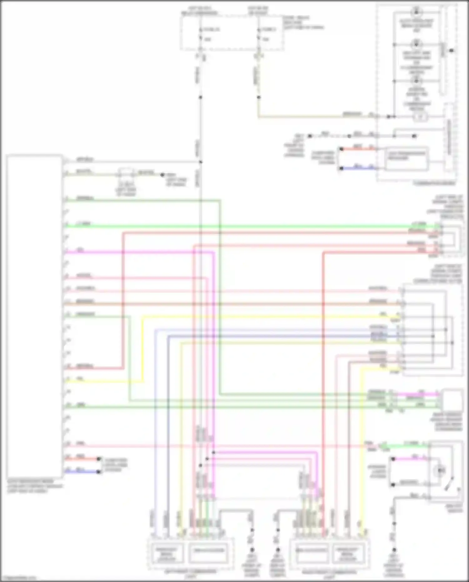 Wiring diagram right front combination light for Subaru Forester SJ facelift 2 (2016-2018) (3 of 4)