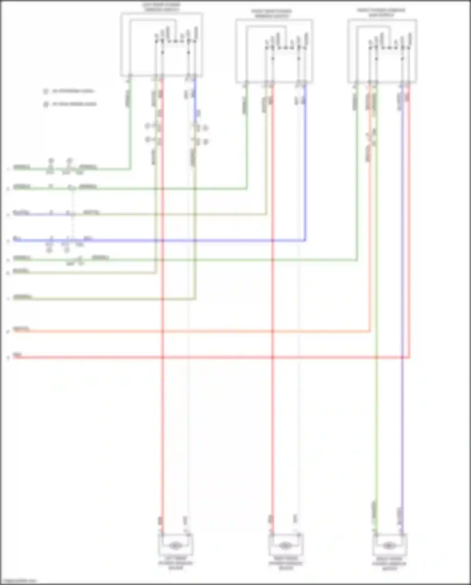 Wiring diagram right front power window motor for Subaru Forester SJ facelift 2 (2016-2018) (3 of 3)