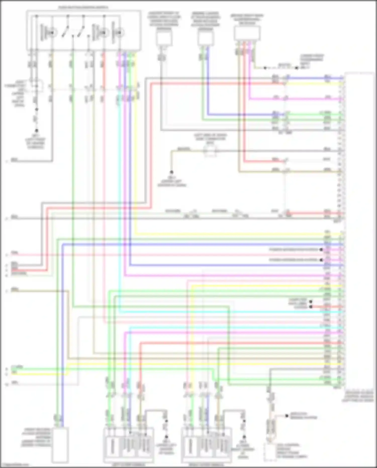 Wiring diagram right outer handle for Subaru Forester SJ facelift 2 (2016-2018) (1 of 3)