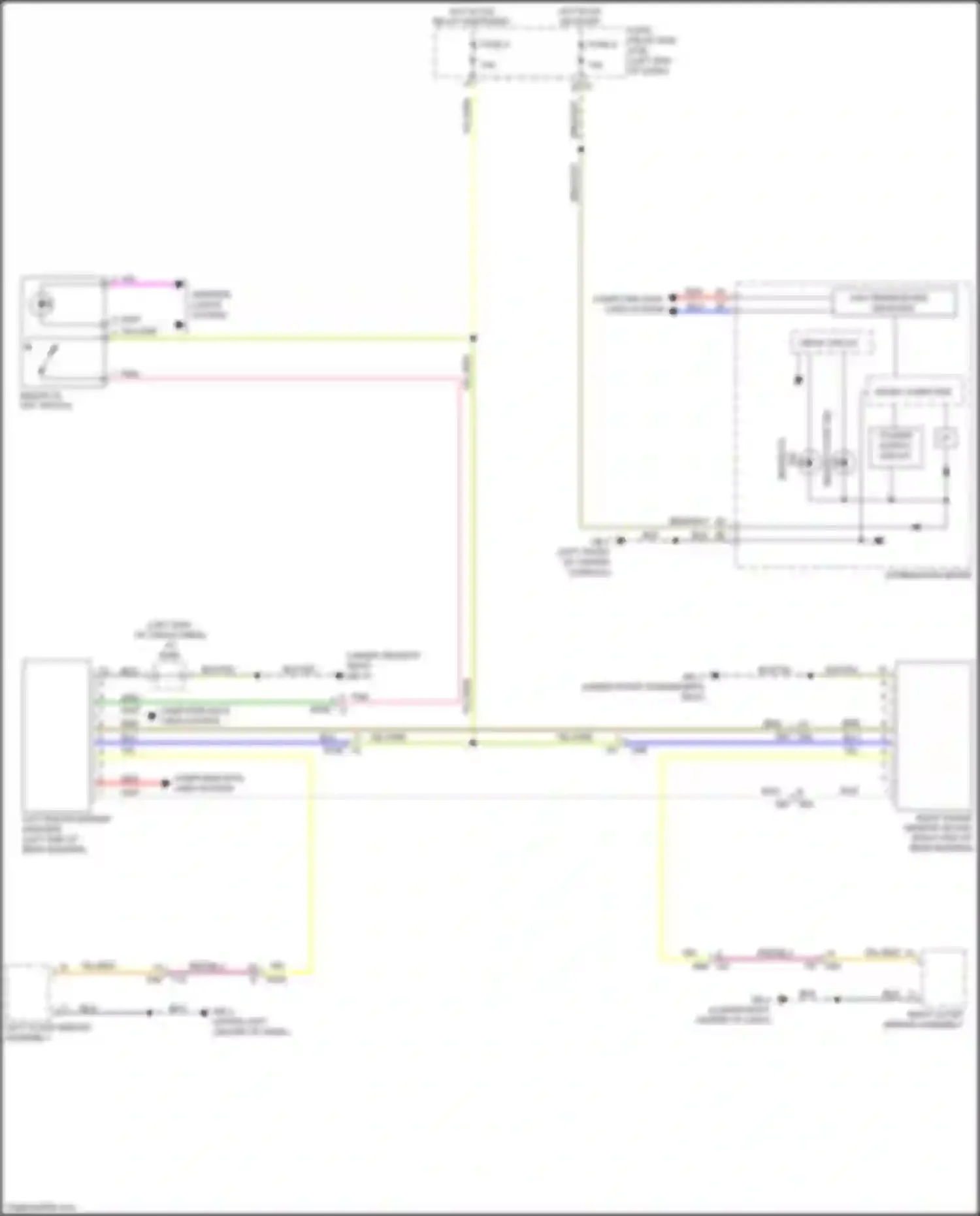 Wiring diagram right outer mirror assembly for Subaru Forester SJ facelift 2 (2016-2018) (8 of 8)