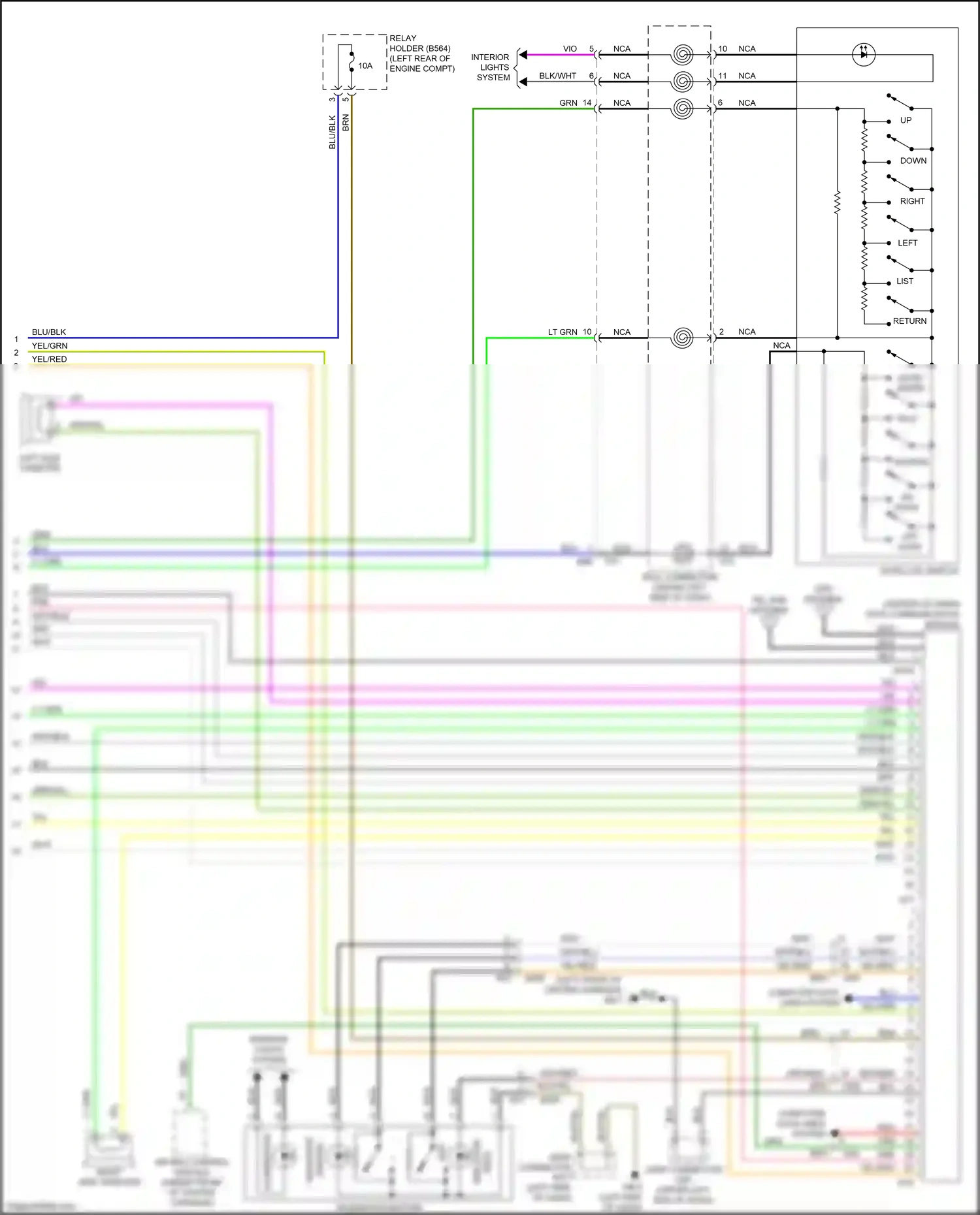 Wiring diagram satellite switch for Subaru Forester SJ facelift 2 (2016-2018) (1 of 8)