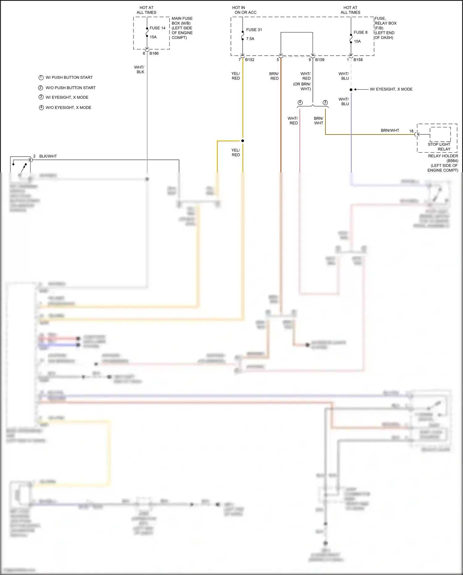 Wiring diagram shift lock solenoid for Subaru Forester SJ facelift 2 (2016-2018) (1 of 1)