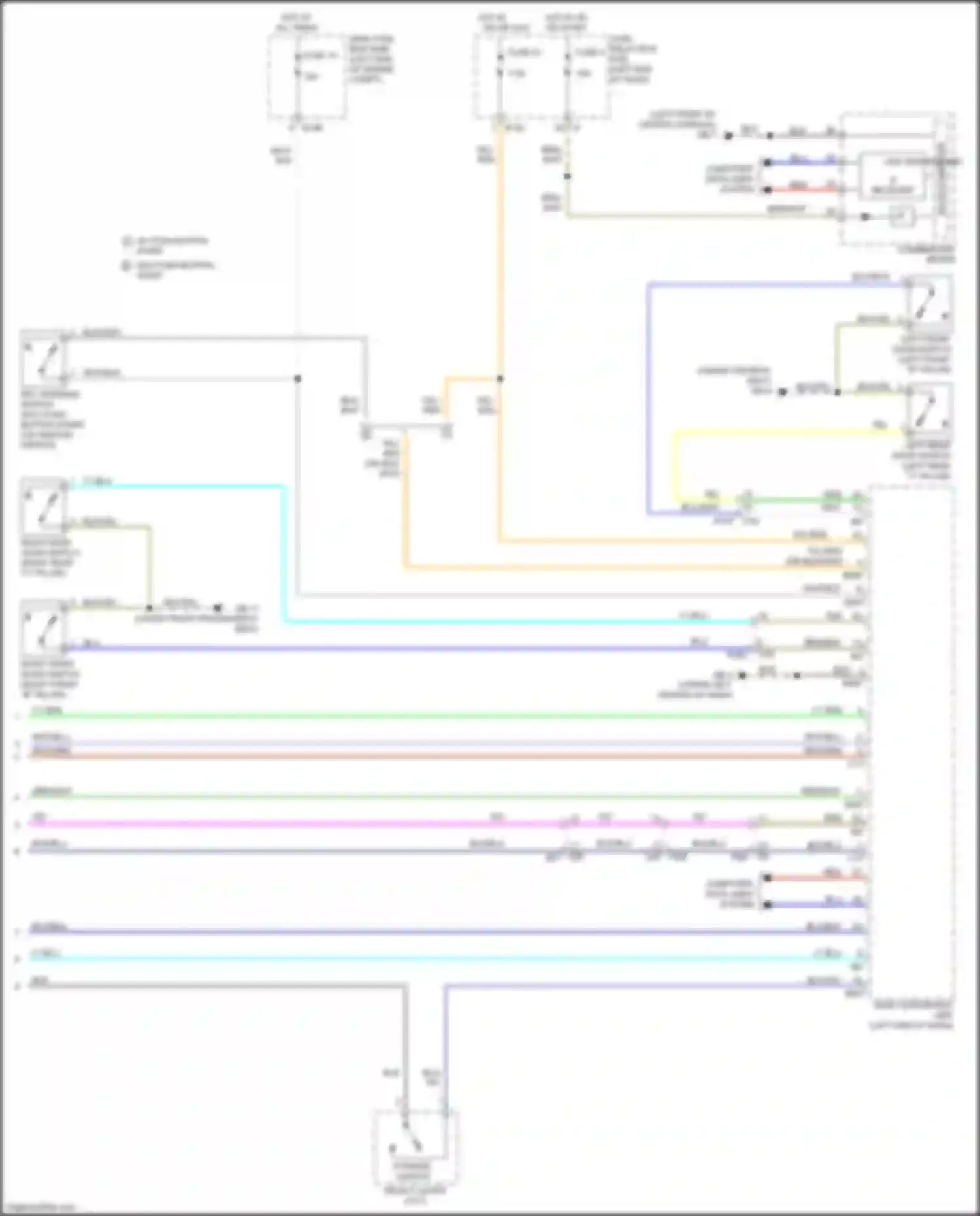 Wiring diagram w/ push button start w/o push button start for Subaru Forester SJ facelift 2 (2016-2018) (3 of 3)