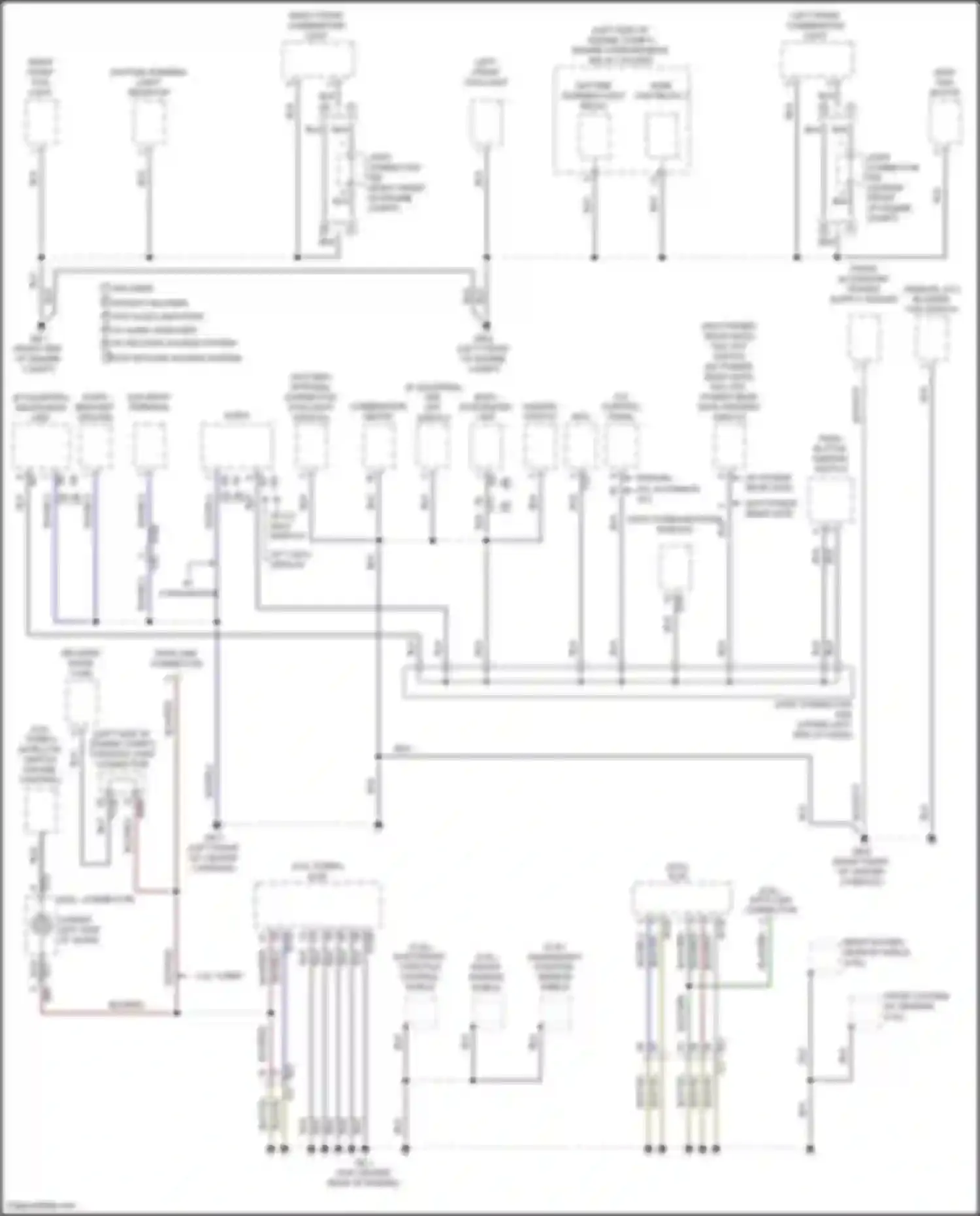 Forester Subaru SJ facelift (2015-2016): Ground distribution circuit (1 of 4)
