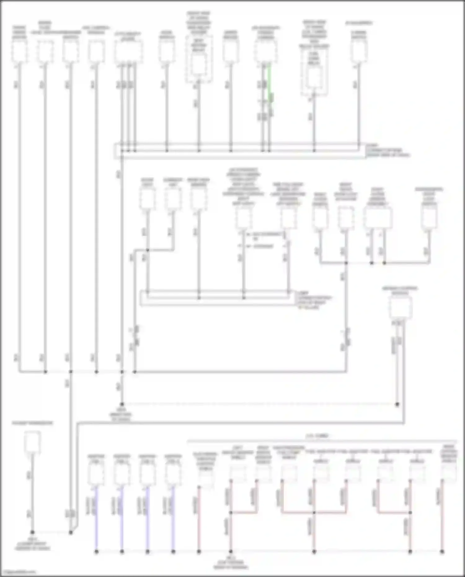 Forester Subaru SJ facelift (2015-2016): Ground distribution circuit (3 of 4)