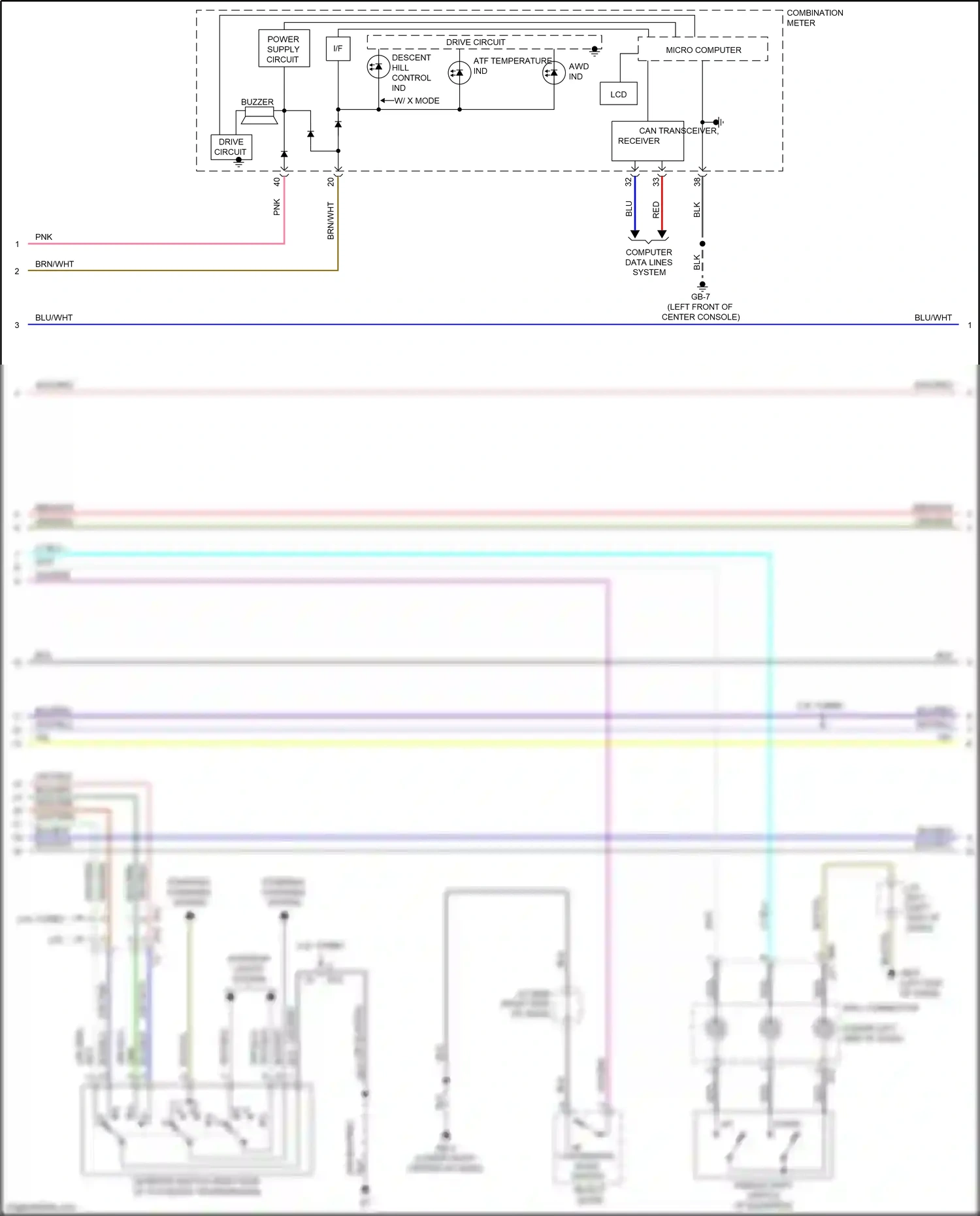 Wiring diagram blu/red for Subaru Forester SJ facelift (2015-2016) (8 of 49)