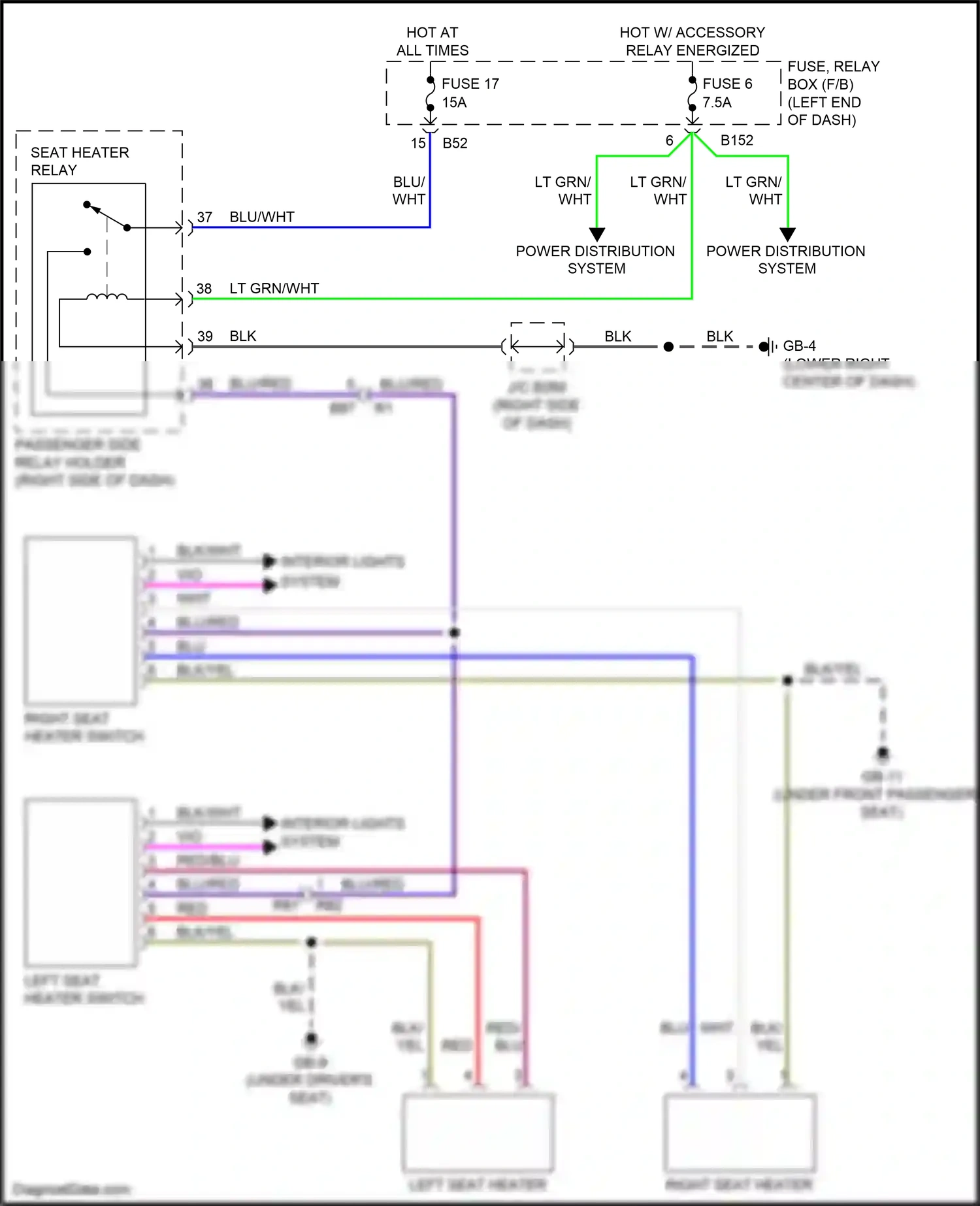 Wiring diagram fuse 6 for Subaru Forester SJ facelift (2015-2016) (3 of 5)