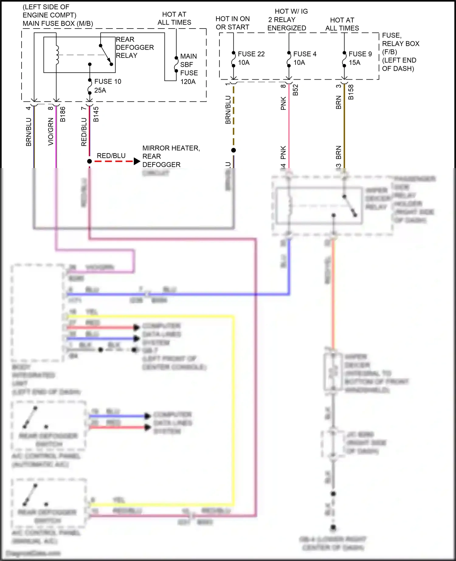 Wiring diagram fuse 9 for Subaru Forester SJ facelift (2015-2016) (3 of 3)