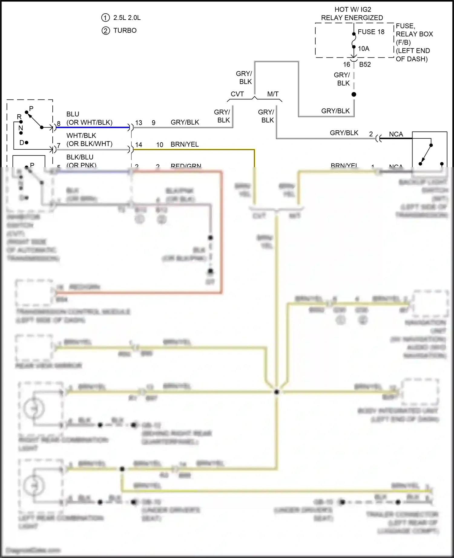 Wiring diagram gry/blk for Subaru Forester SJ facelift (2015-2016) (3 of 6)