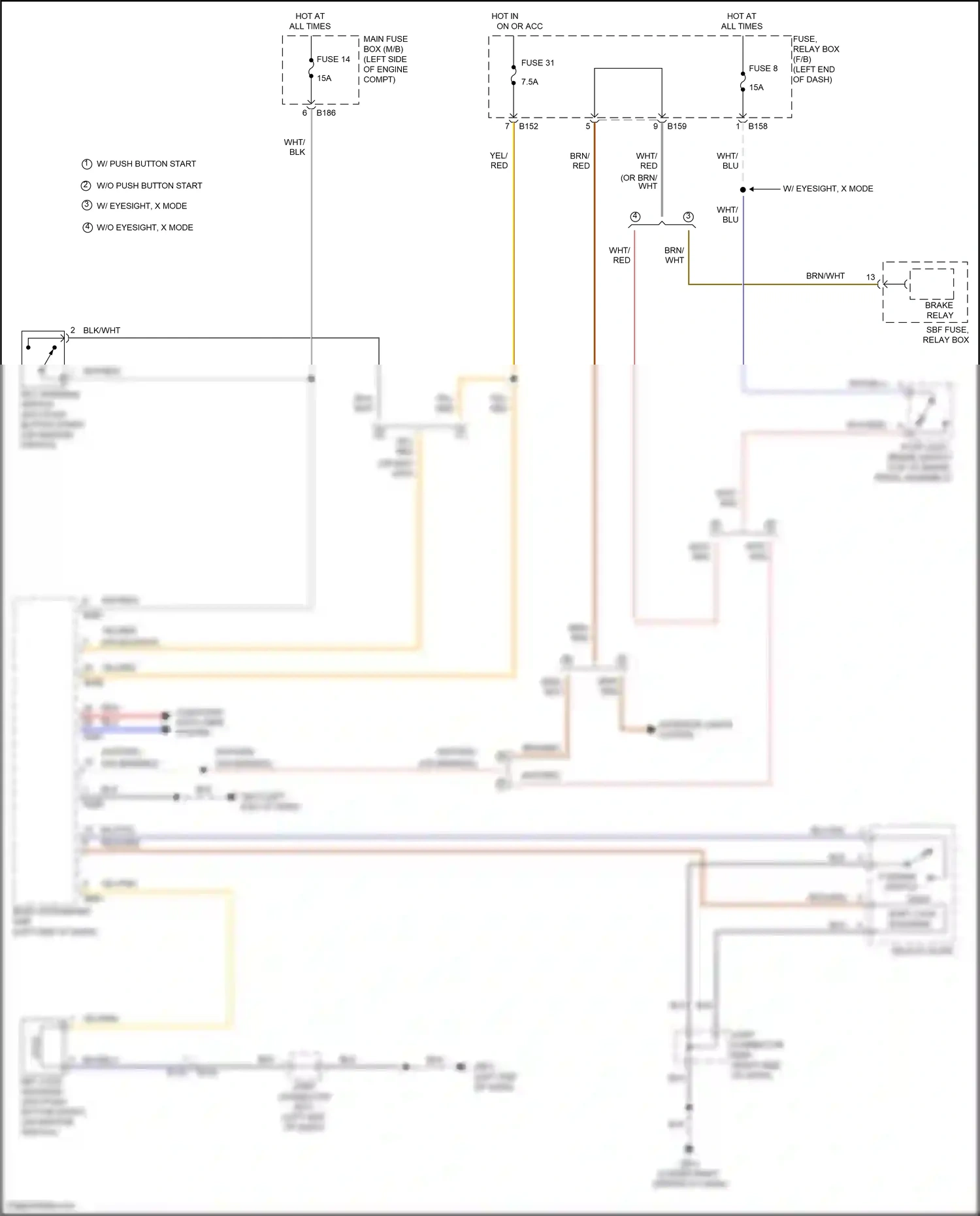 Wiring diagram key warning switch for Subaru Forester SJ facelift (2015-2016) (7 of 8)