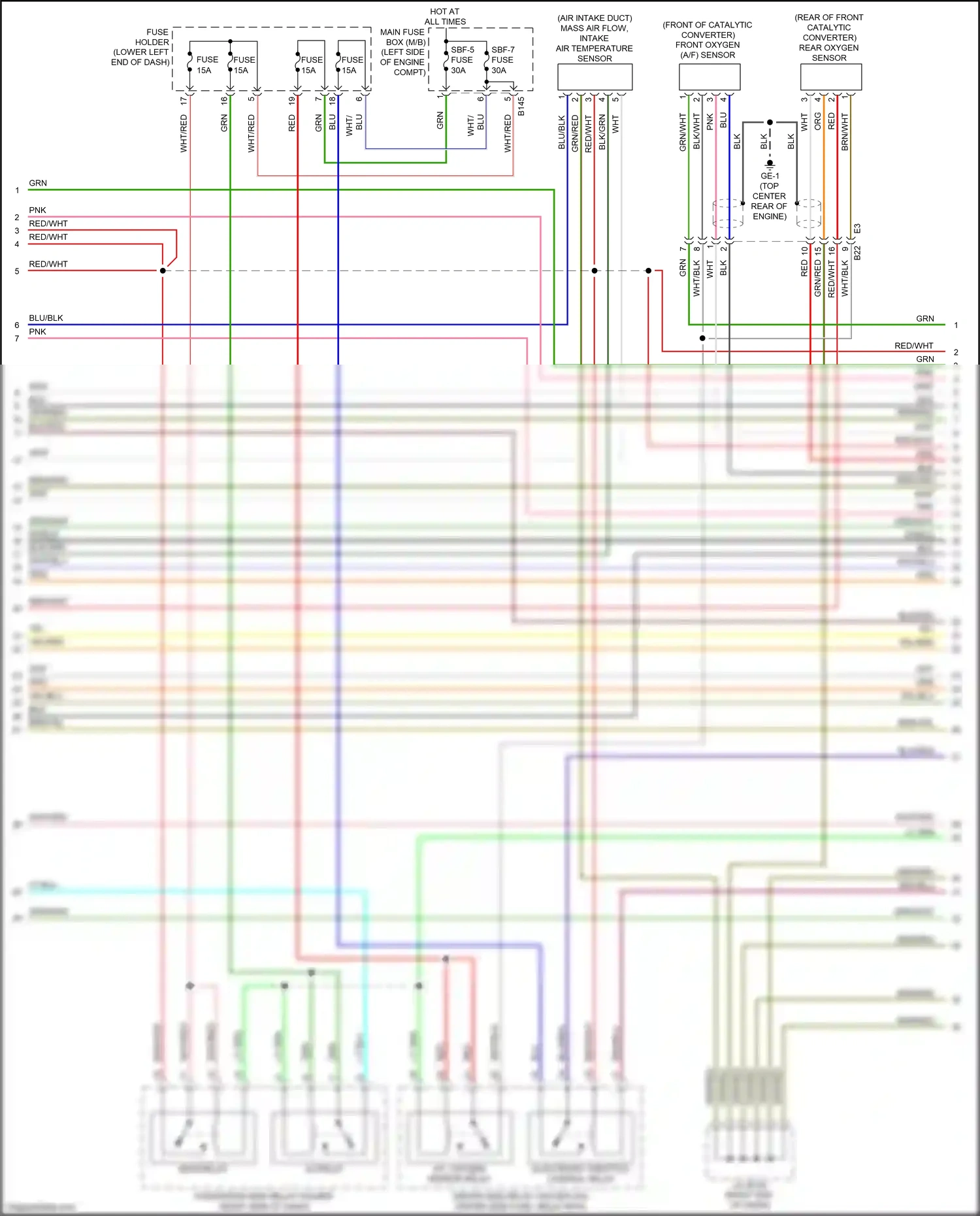Wiring diagram main relay for Subaru Forester SJ facelift (2015-2016) (6 of 6)
