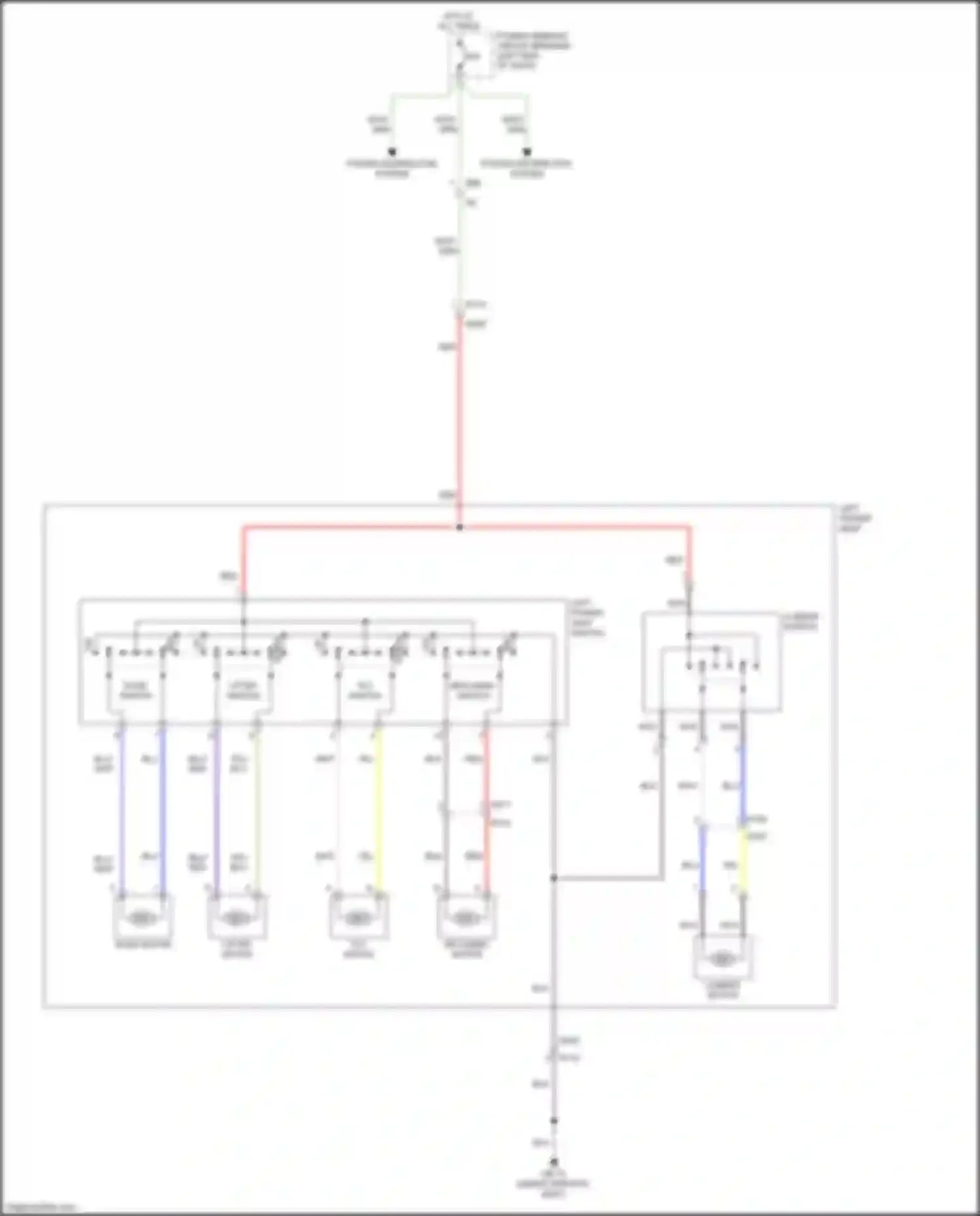 Wiring diagram power window circuit breaker for Subaru Forester SJ facelift (2015-2016) (3 of 6)