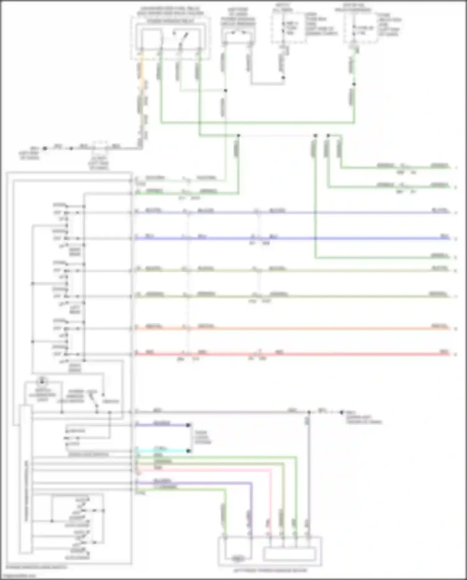 Wiring diagram power window relay for Subaru Forester SJ facelift (2015-2016) (3 of 4)
