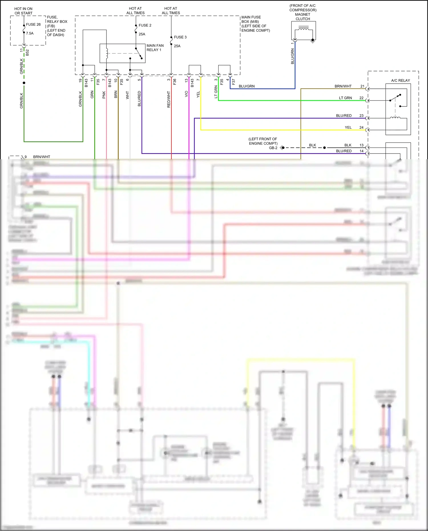 Wiring diagram red for Subaru Forester SJ facelift (2015-2016) (13 of 101)