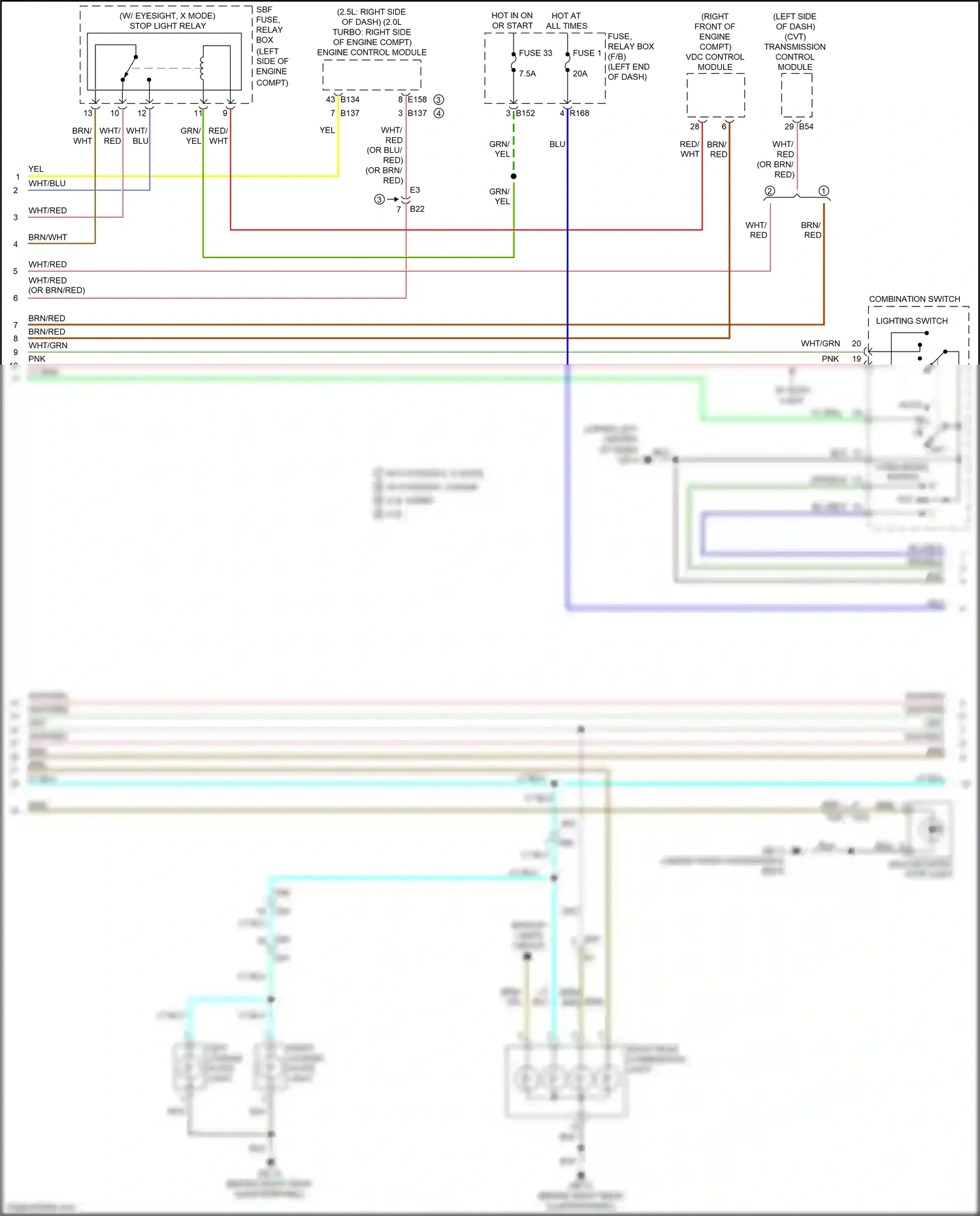 Wiring diagram red for Subaru Forester SJ facelift (2015-2016) (36 of 101)