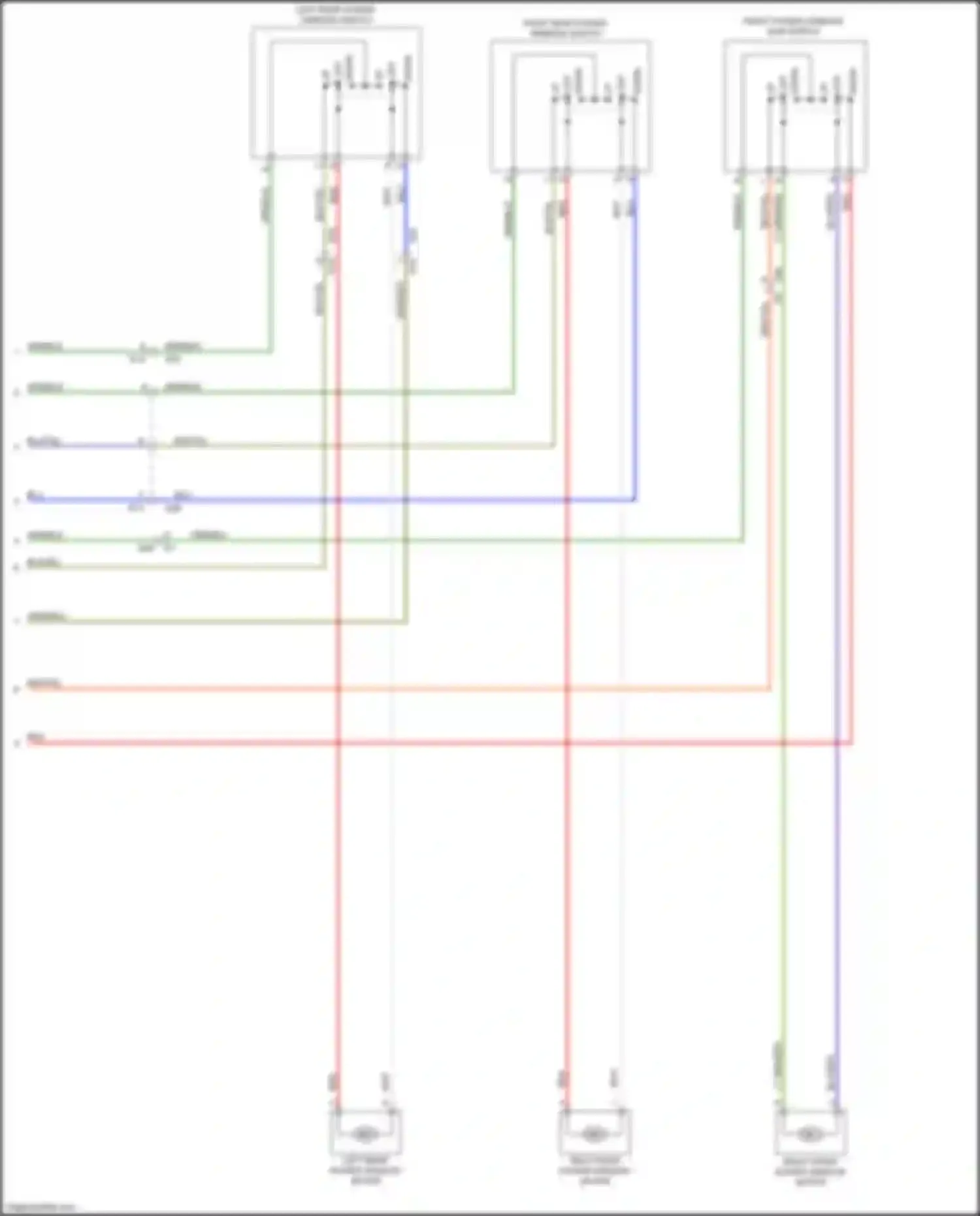 Wiring diagram right rear power window switch for Subaru Forester SJ facelift (2015-2016) (2 of 2)