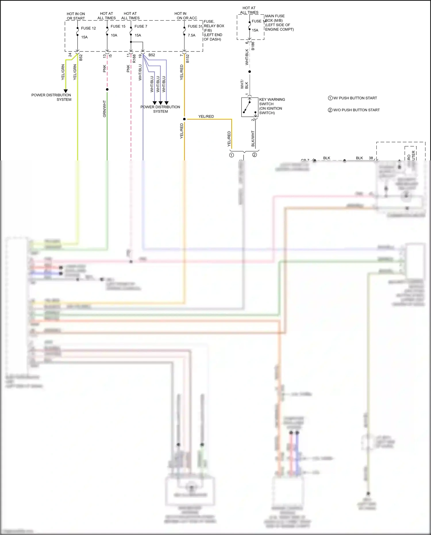 Wiring diagram security/ immobilizer ind light for Subaru Forester SJ facelift (2015-2016) (1 of 1)