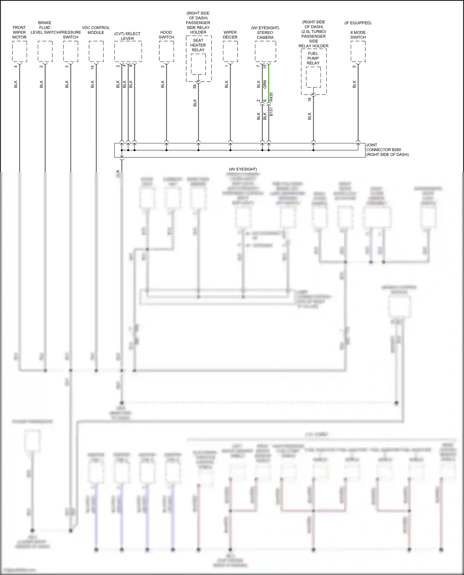Wiring diagram stereo camera for Subaru Forester SJ facelift (2015-2016) (3 of 5)