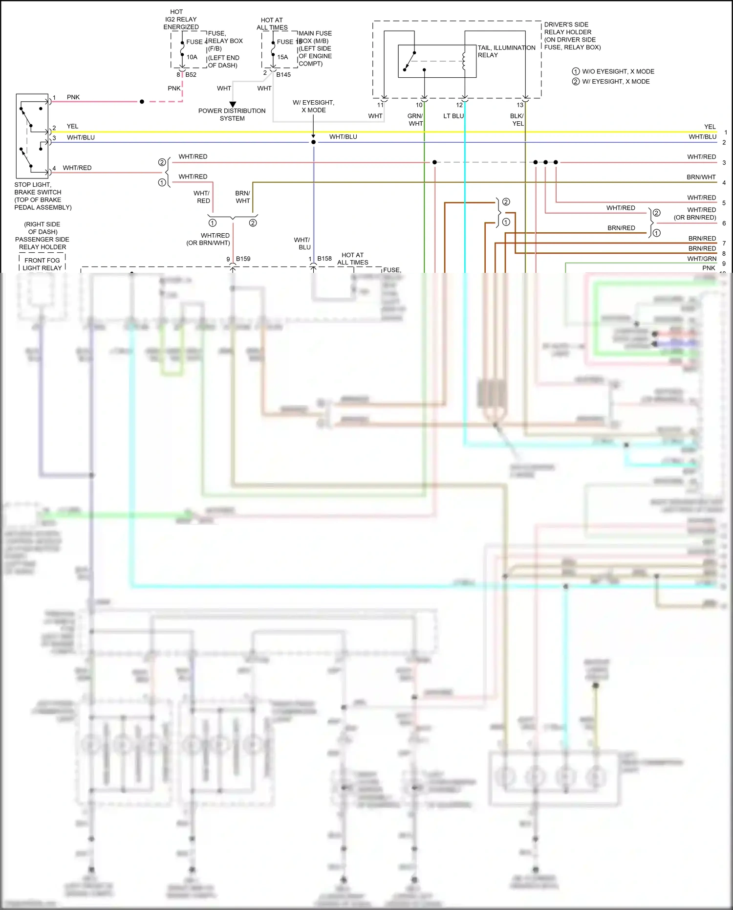 Wiring diagram stop light, brake switch for Subaru Forester SJ facelift (2015-2016) (4 of 10)