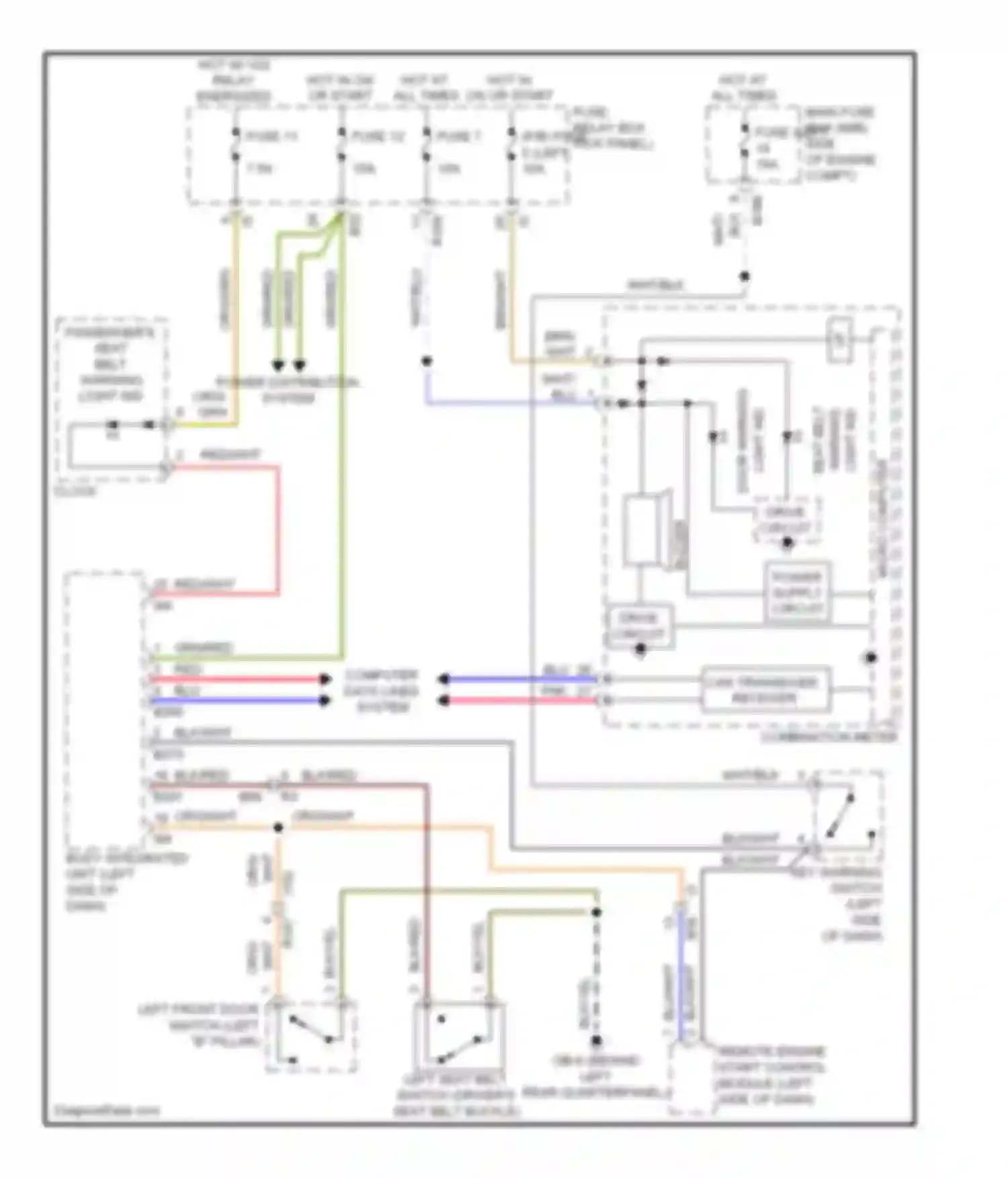 Forester Subaru SJ (2012-2015): Chime circuit