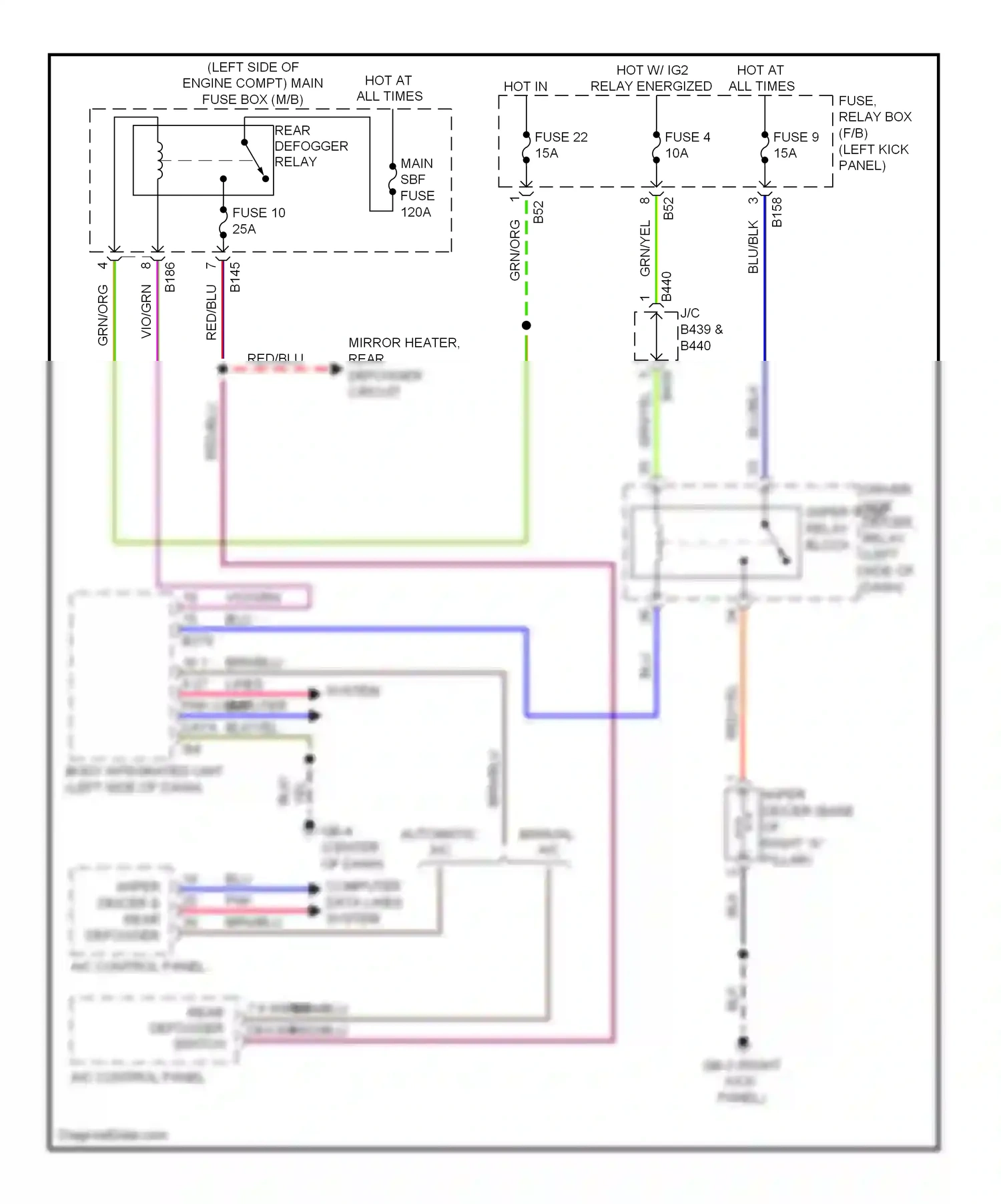 Wiring diagram blk for Subaru Forester SJ (2012-2015) (20 of 67)