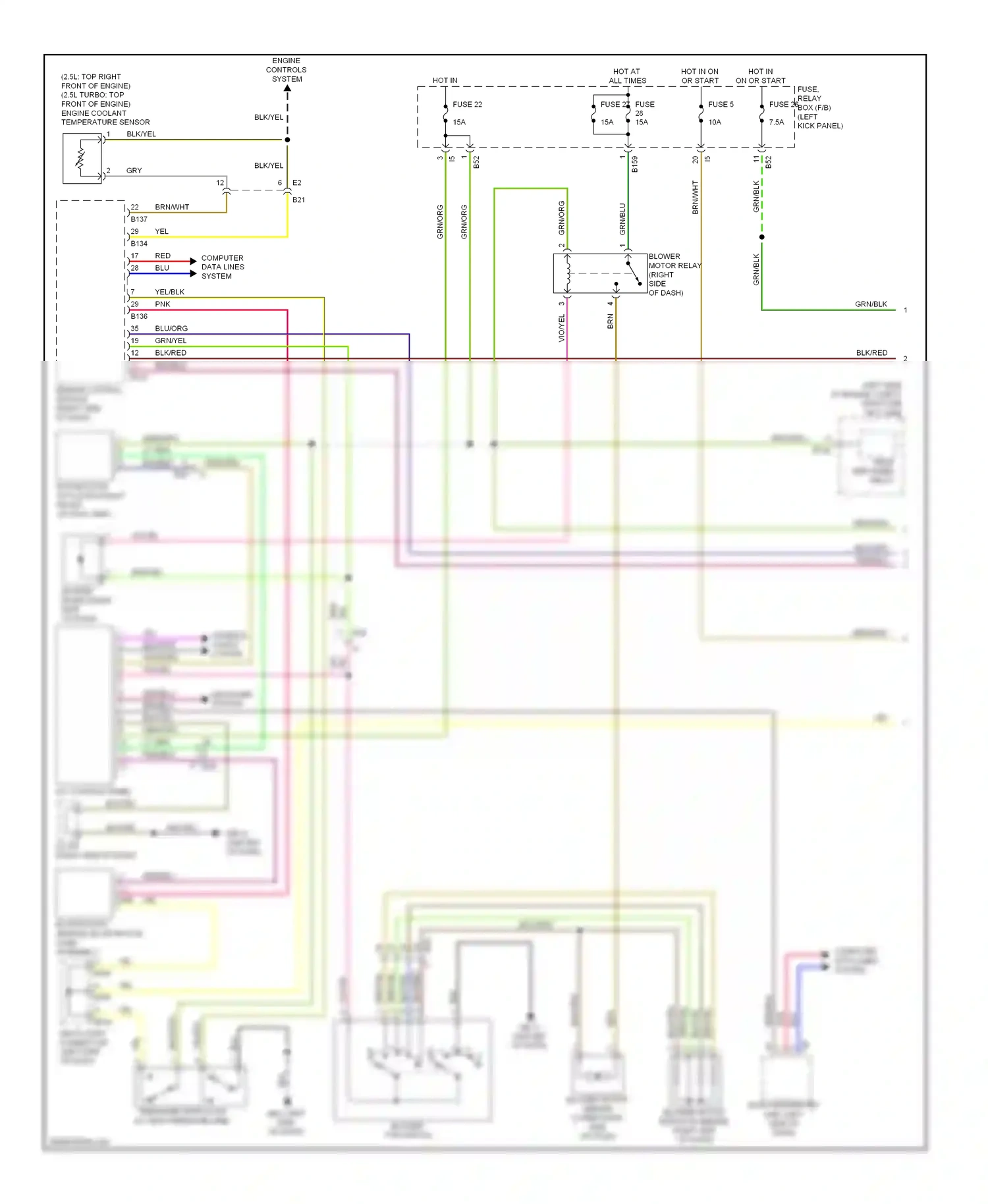 Wiring diagram blk/red for Subaru Forester SJ (2012-2015) (18 of 24)